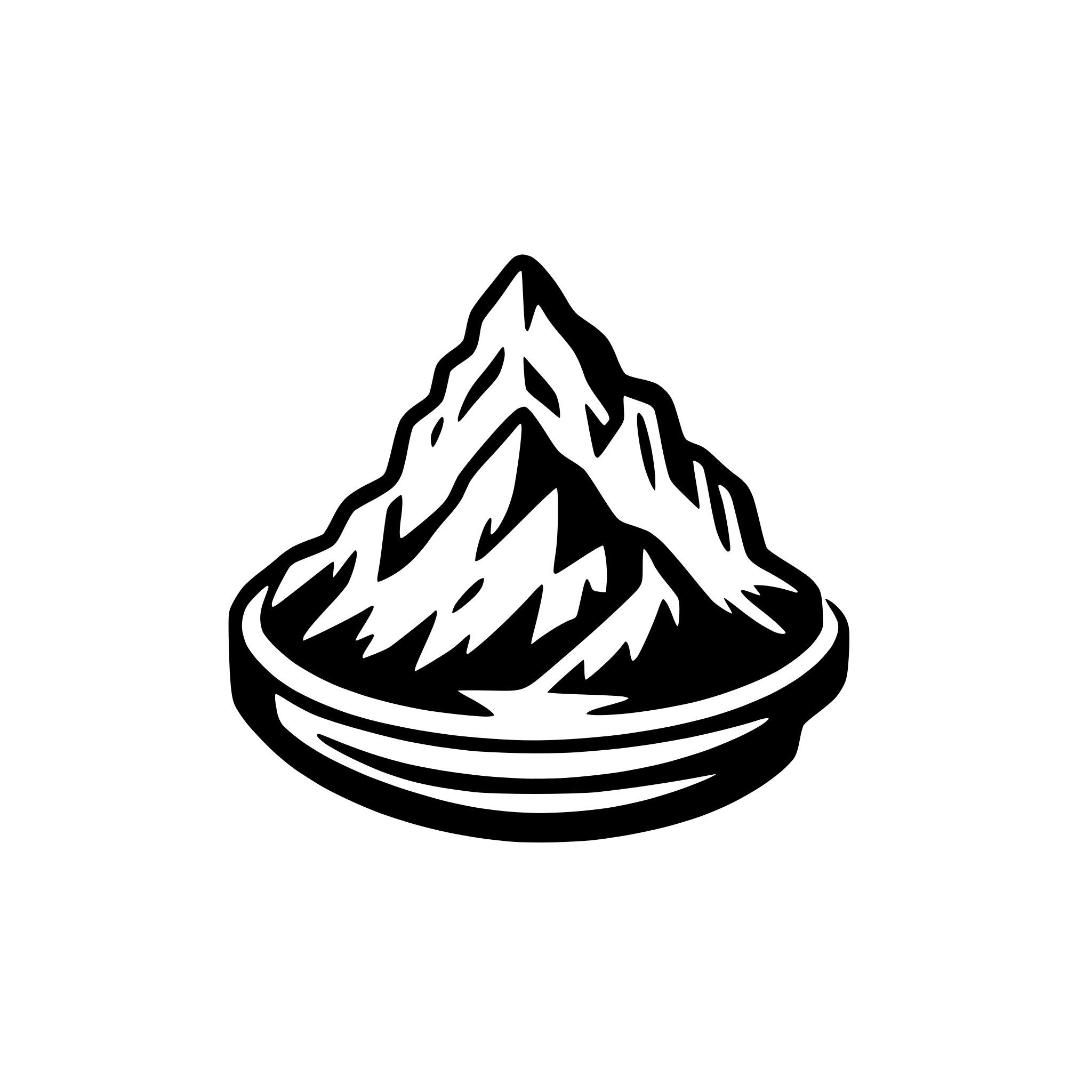 AI-generated SVG of 'Mountain with show logo'