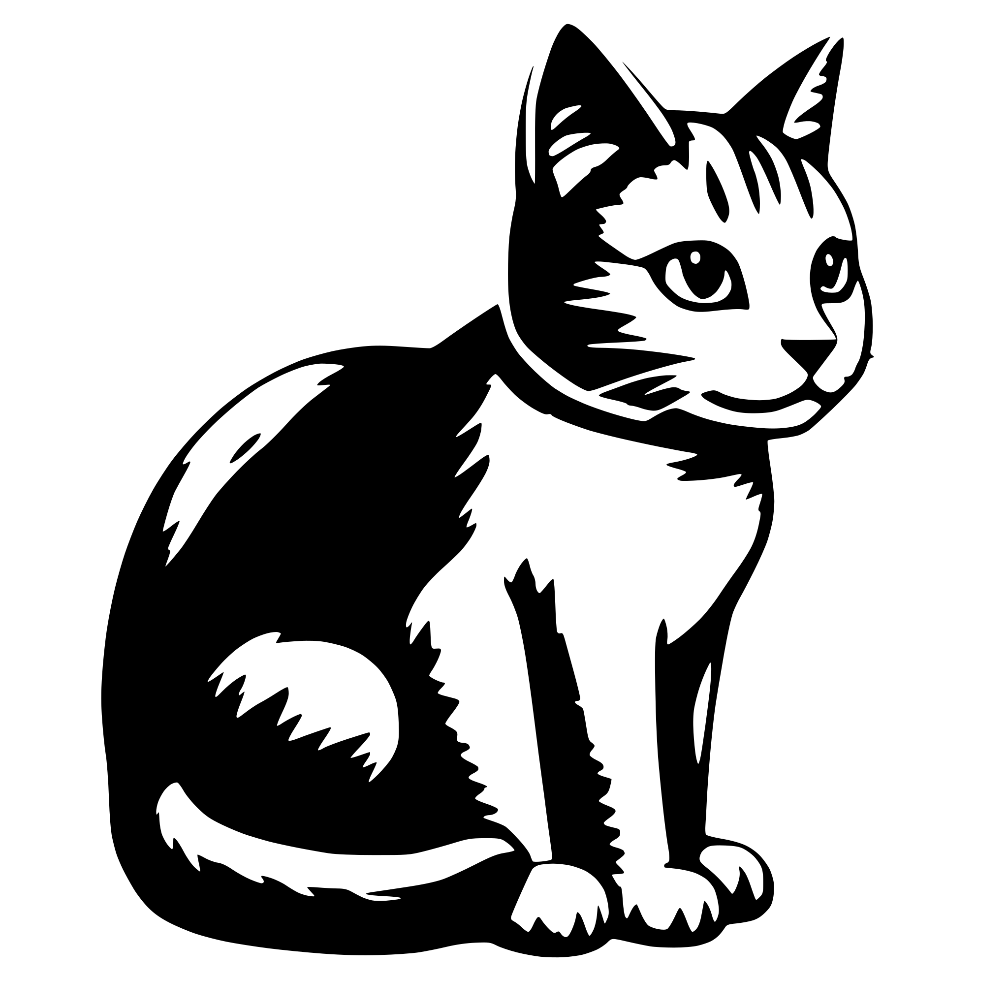 AI-generated SVG of 'a cat'