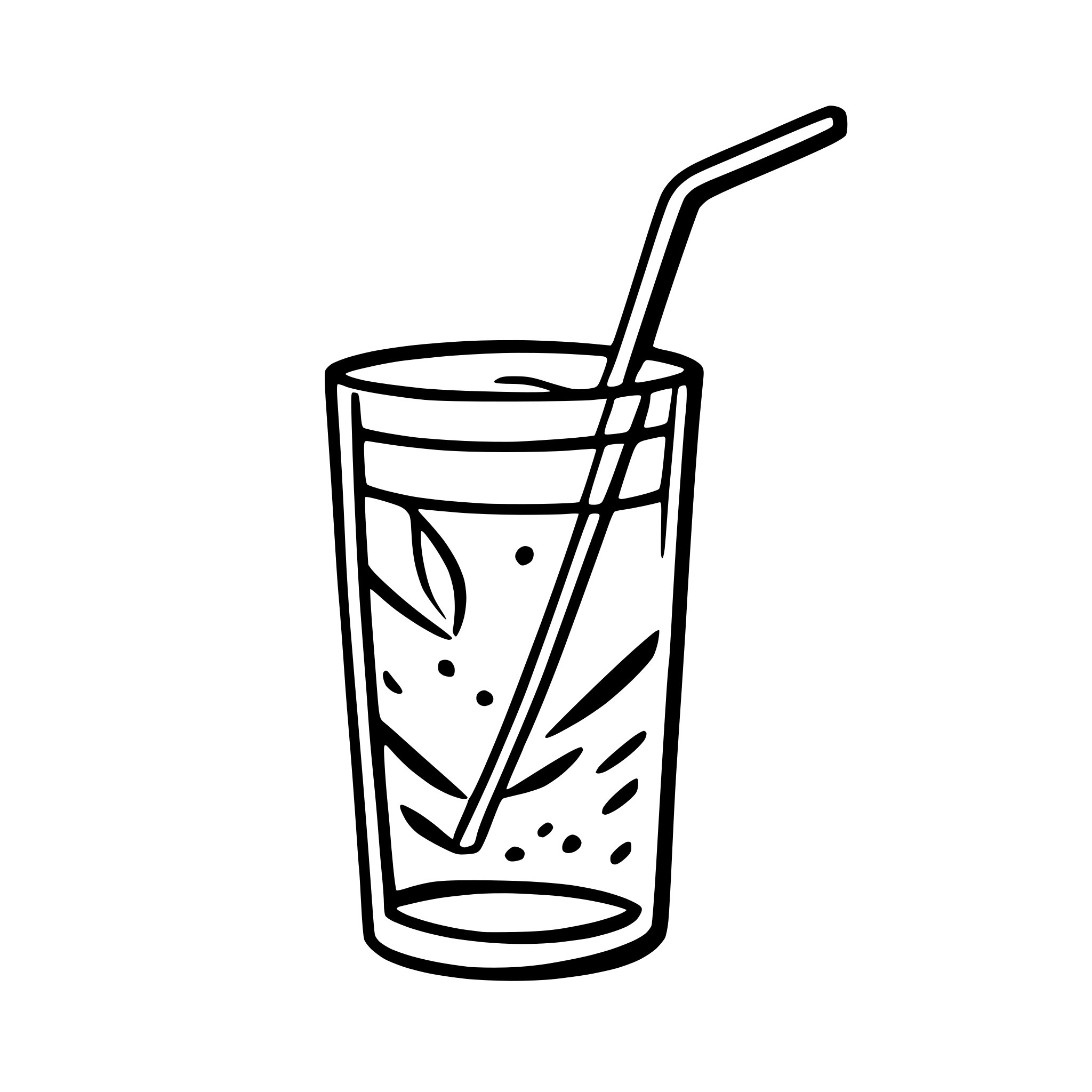 AI-generated SVG of a a glass of water with a straw
