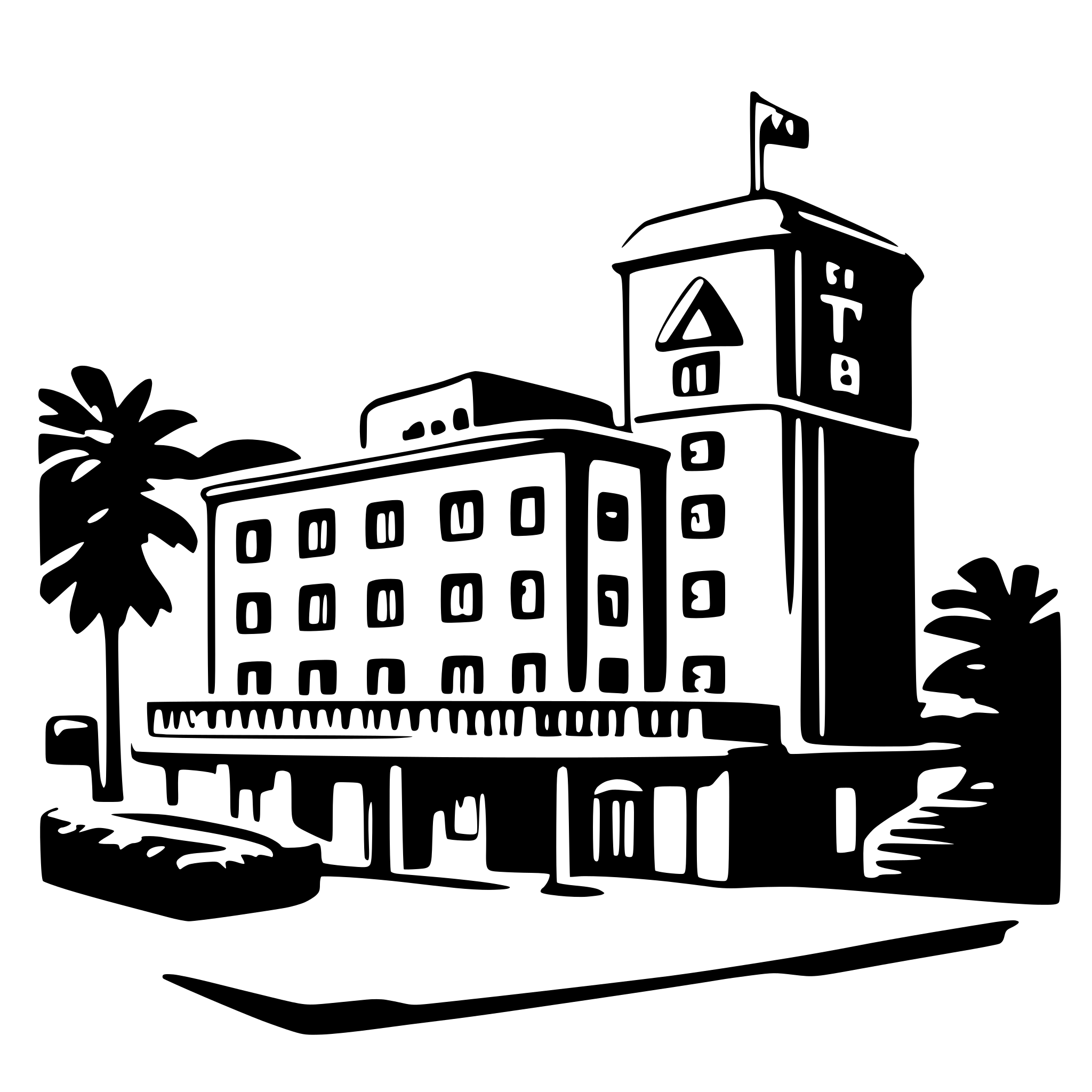 AI-generated SVG of a hotel