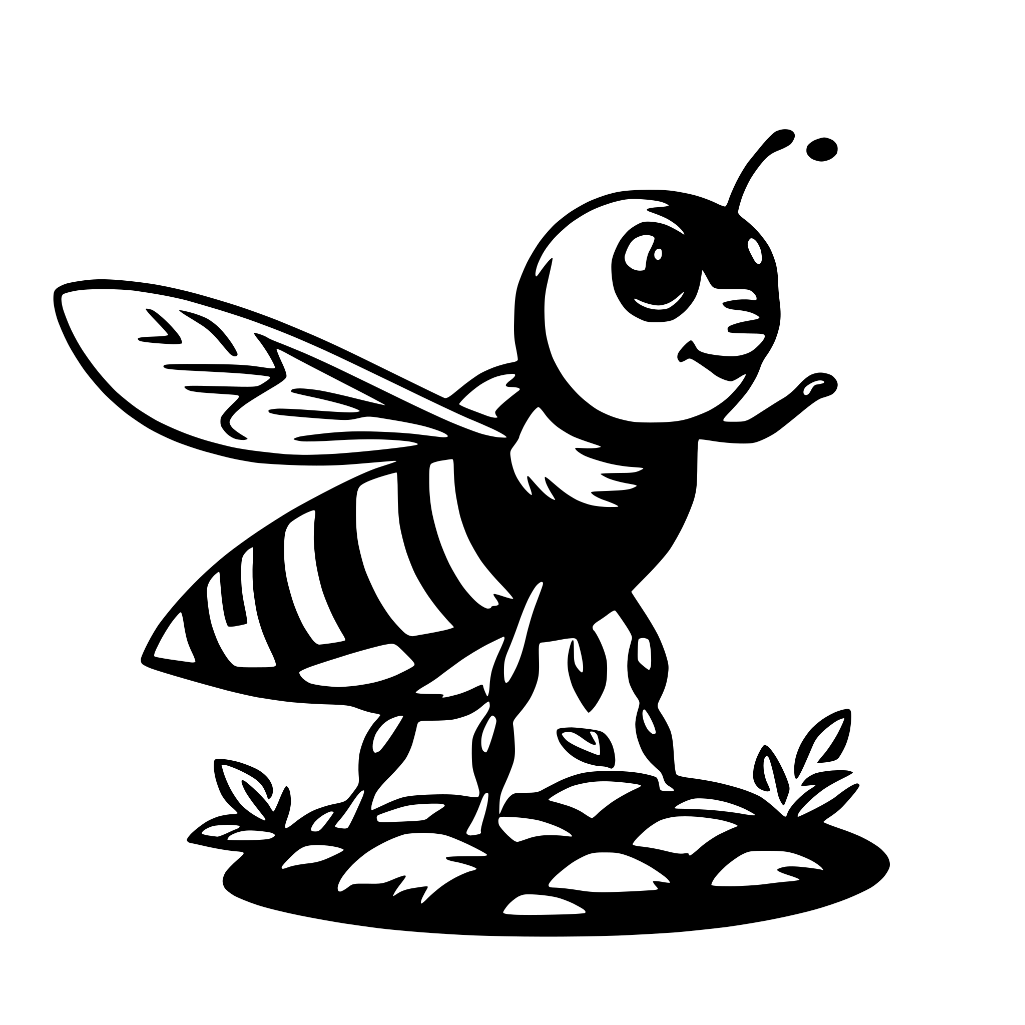 AI-generated SVG of a bee