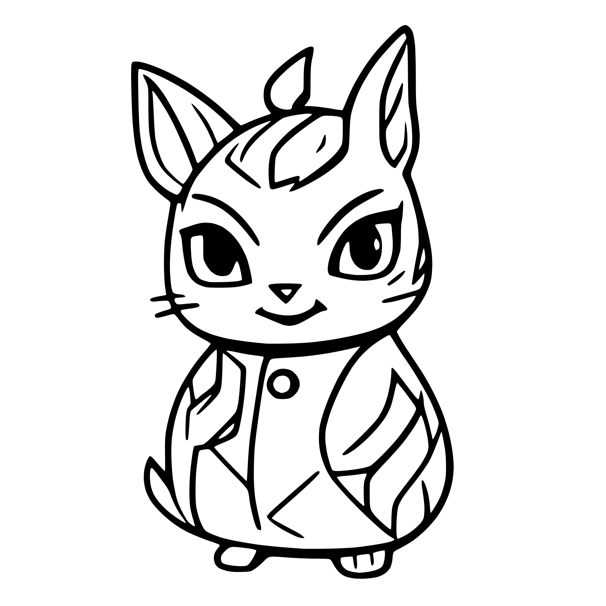 AI-generated SVG of a A nerdy chinchilla optimized for embroidery AI-generated SVG of a A nerdy chinchilla optimized for embroidery