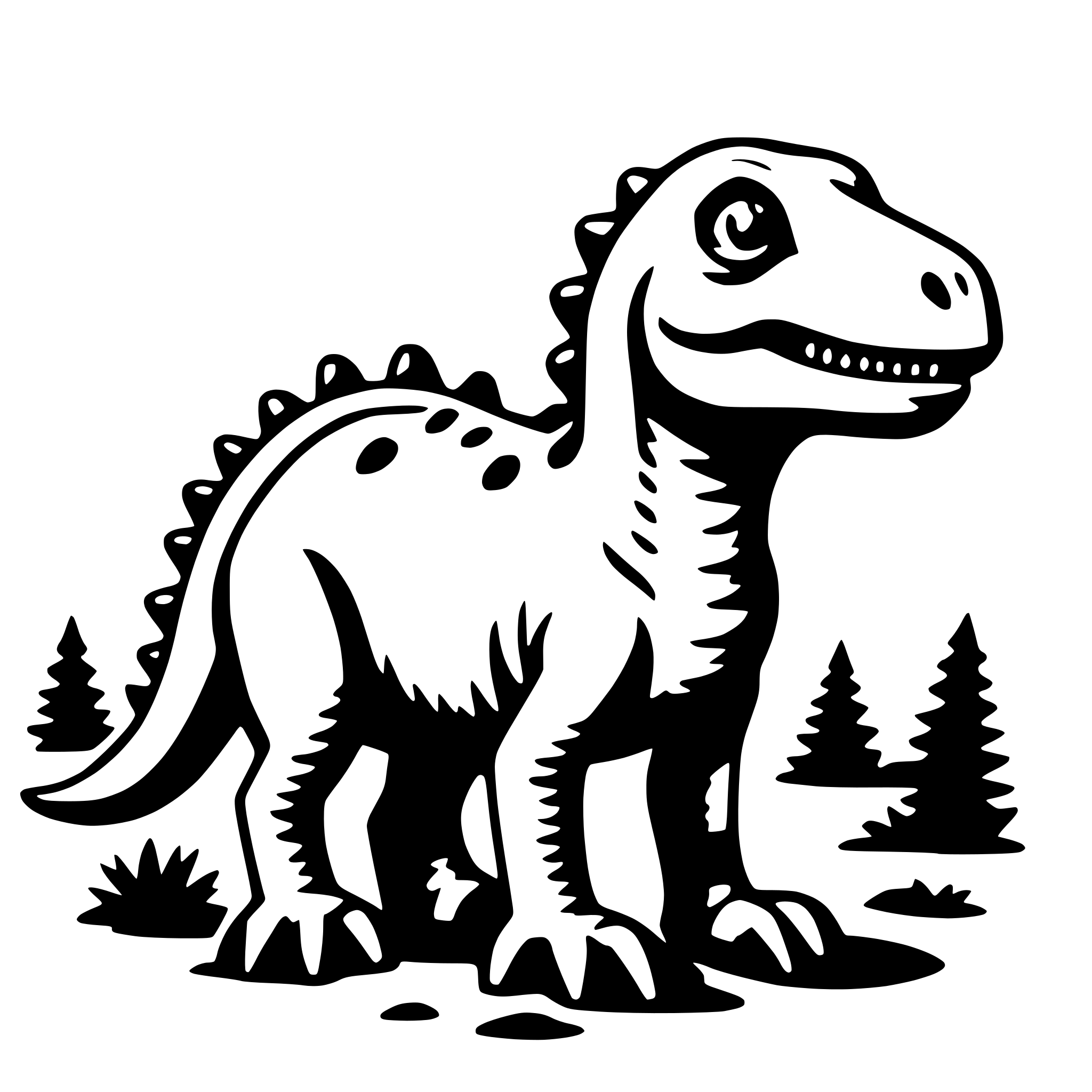 AI-generated SVG of a dinosaurs