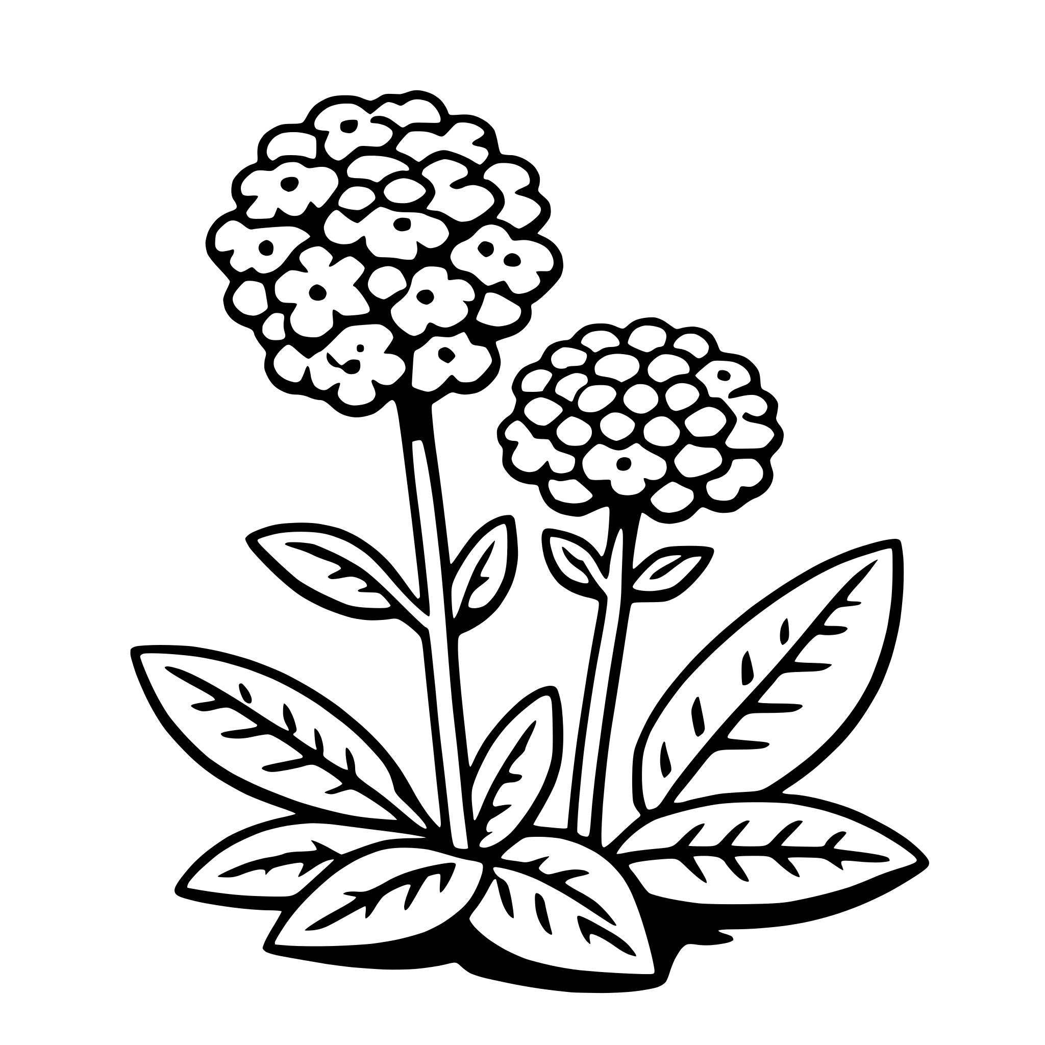AI-generated SVG of a verbena