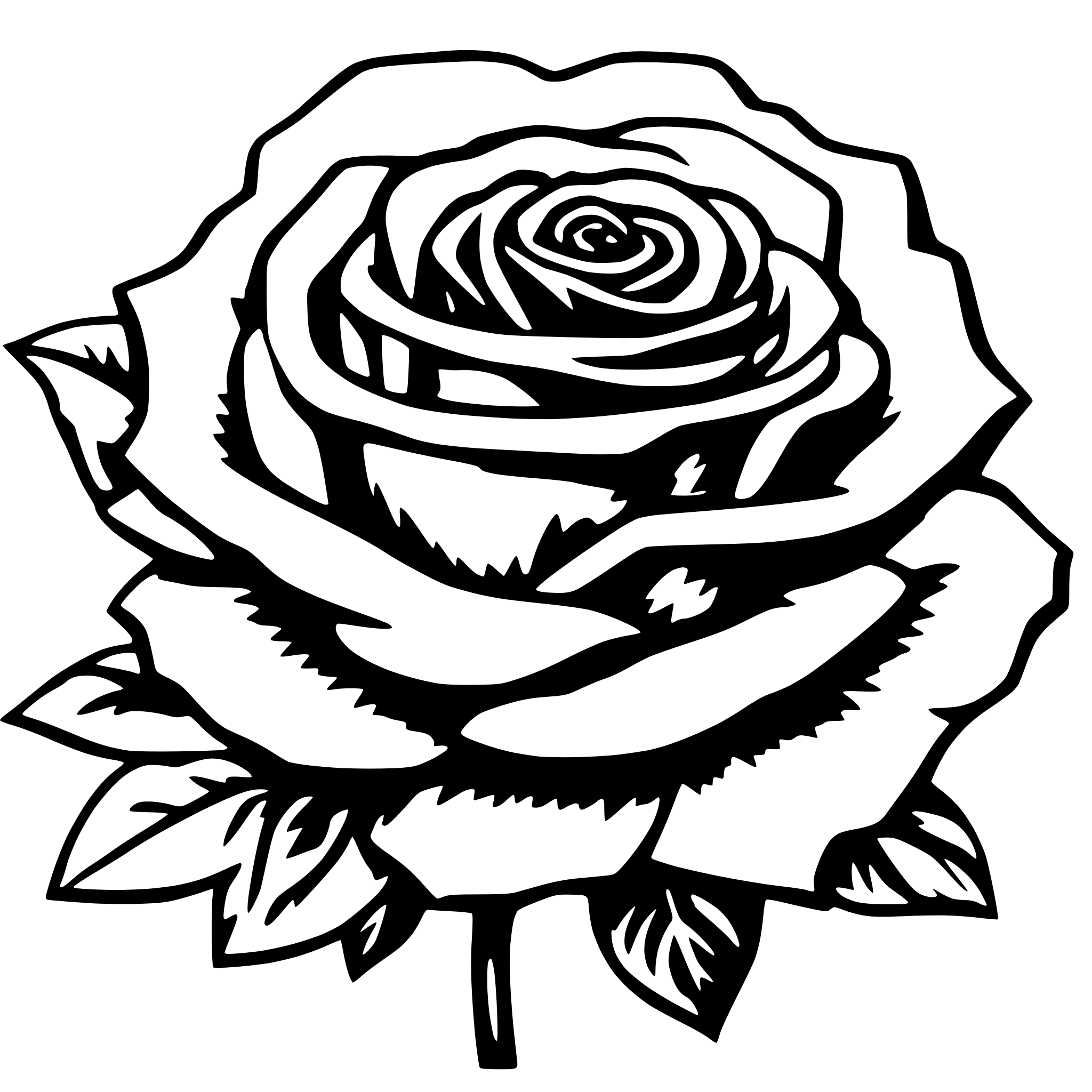 AI-generated SVG of 'rose'