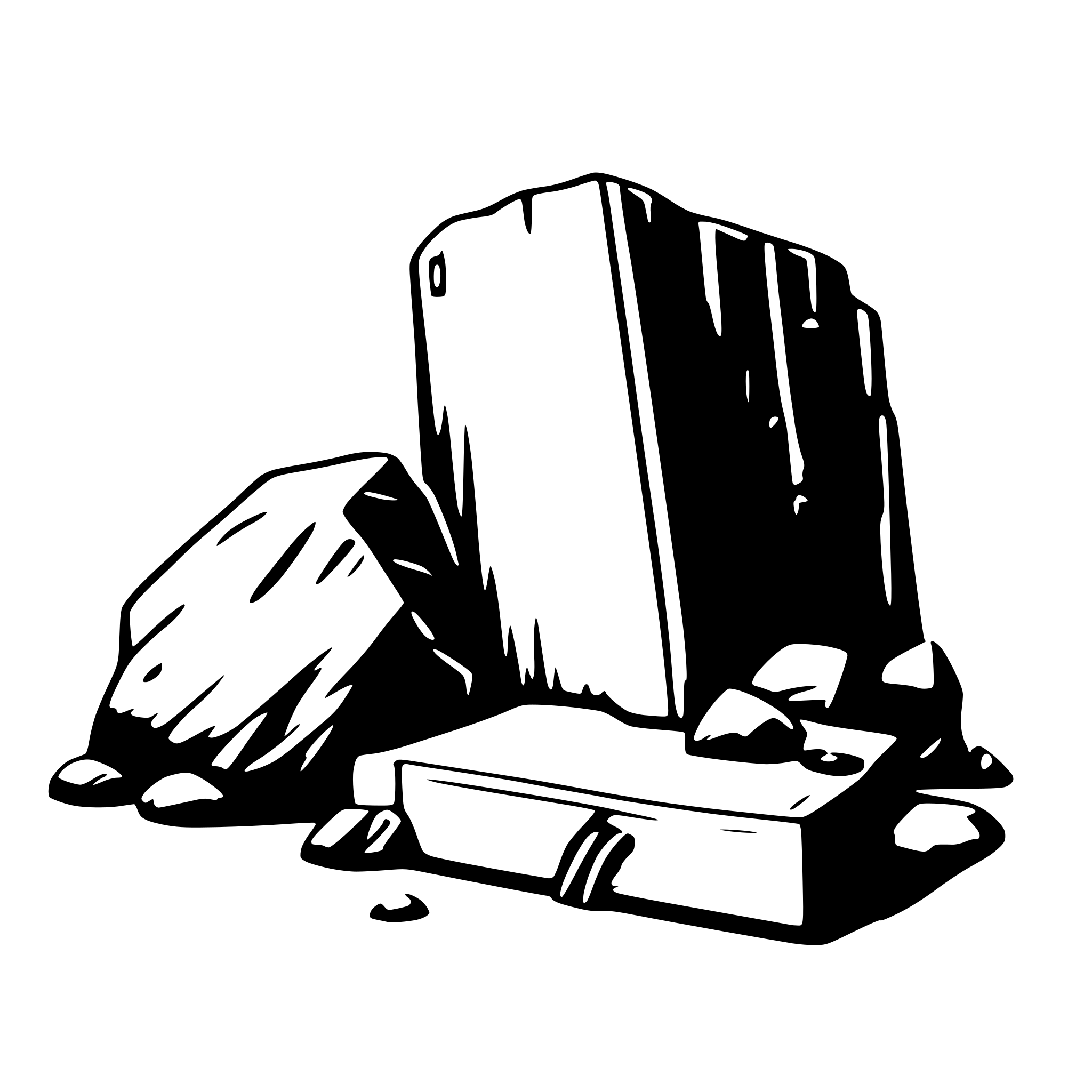 AI-generated SVG of a A journal for logging rock climbs