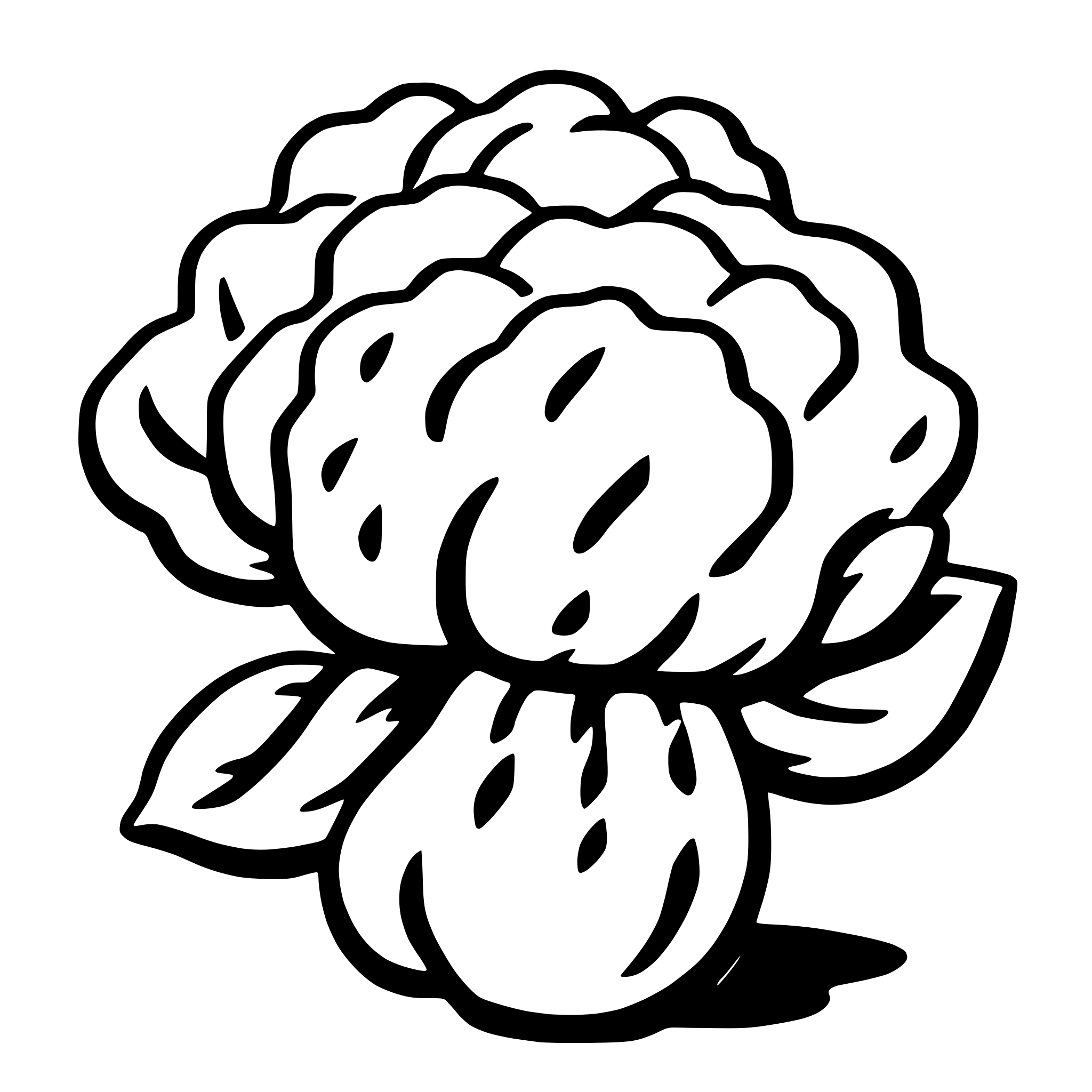 AI-generated SVG of a cauliflower