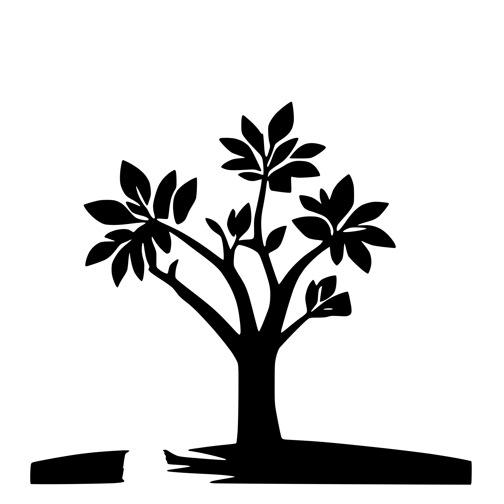 AI-generated SVG of 'silhouette of a bush'