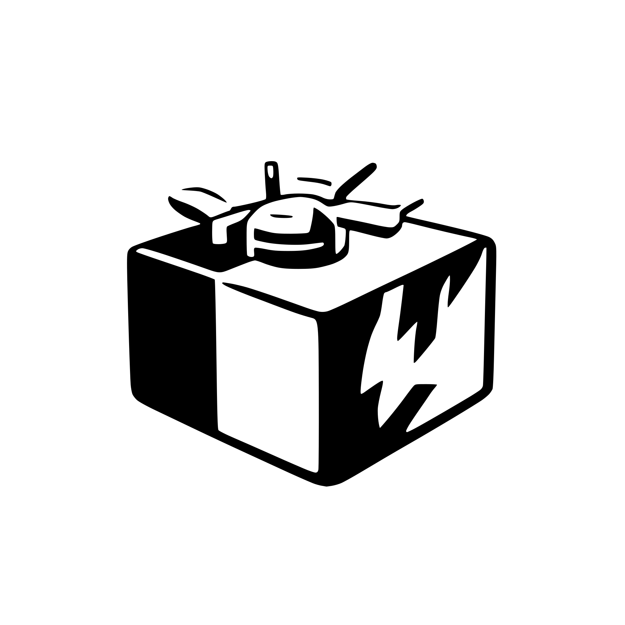 AI-generated SVG of a drone coming out of a box
