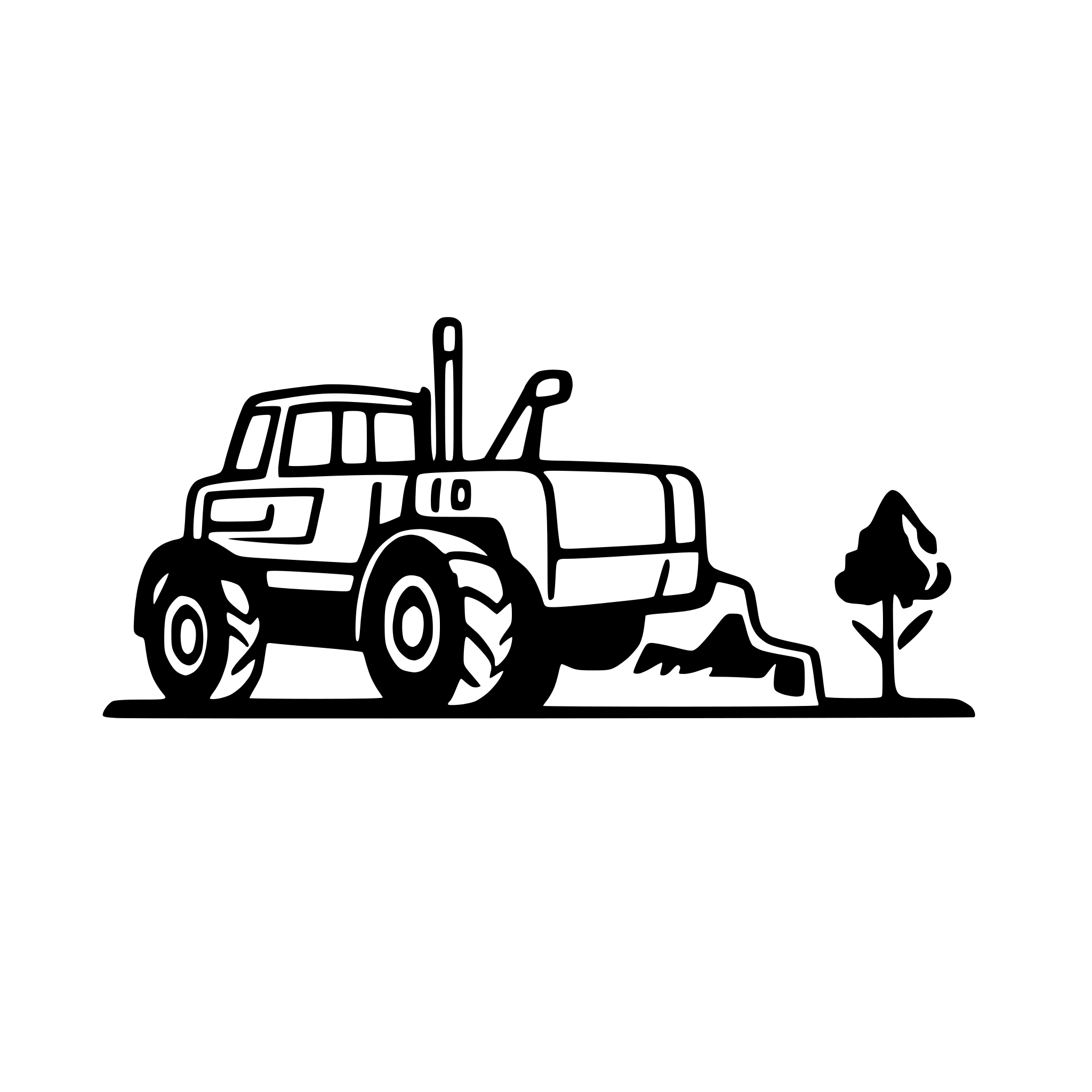 AI-generated SVG of 'forest road grader'