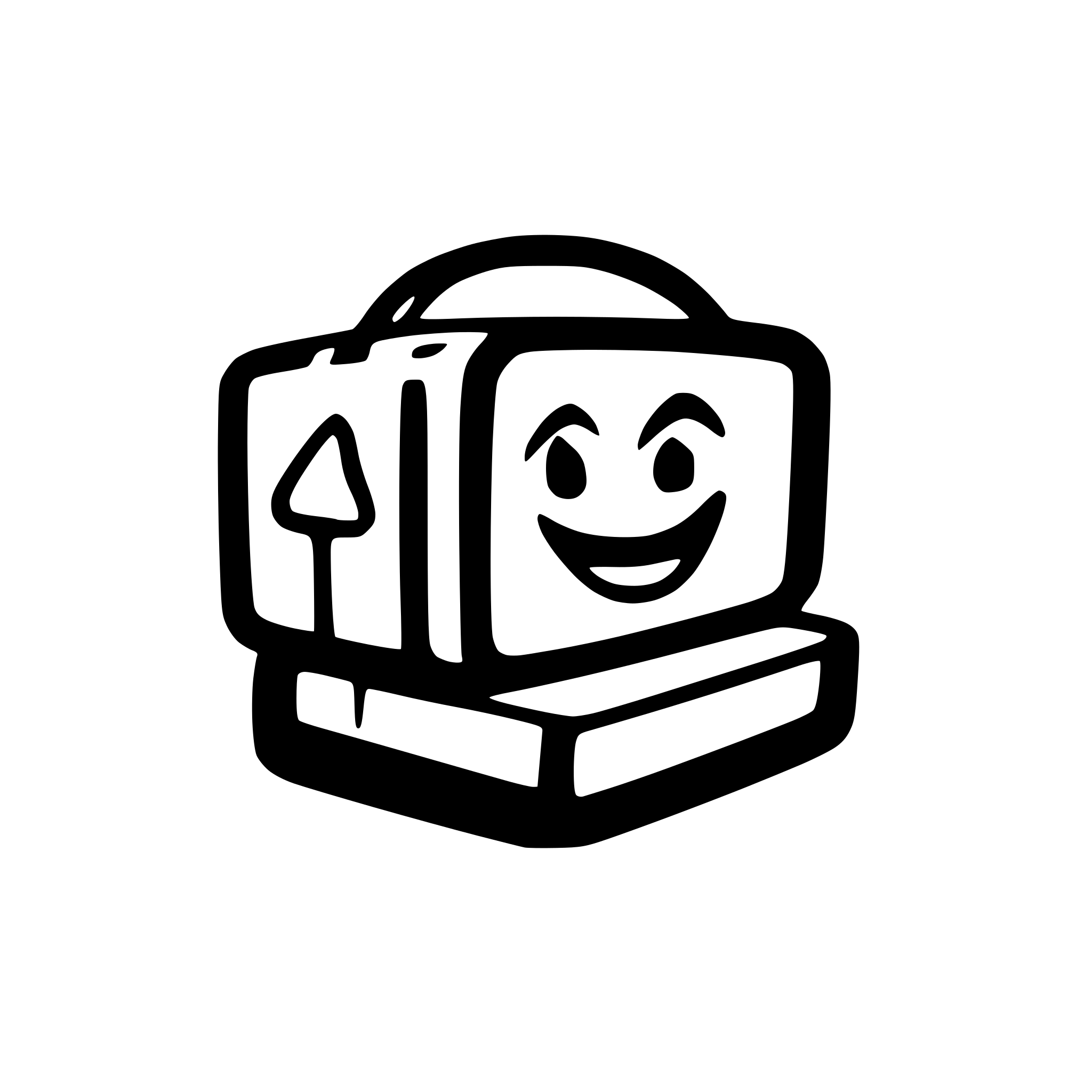 AI-generated SVG of a video library icon, flat, for kids