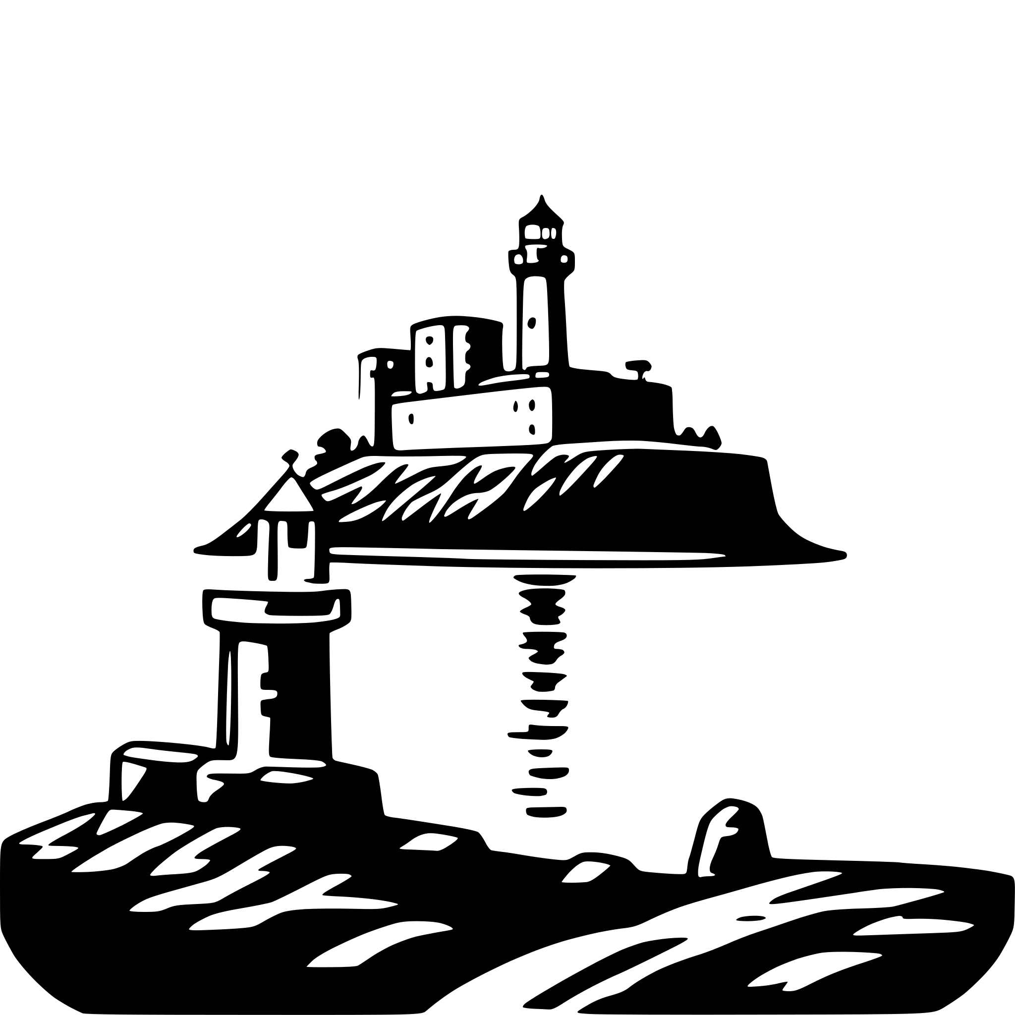 AI-generated SVG of a alcatraz island