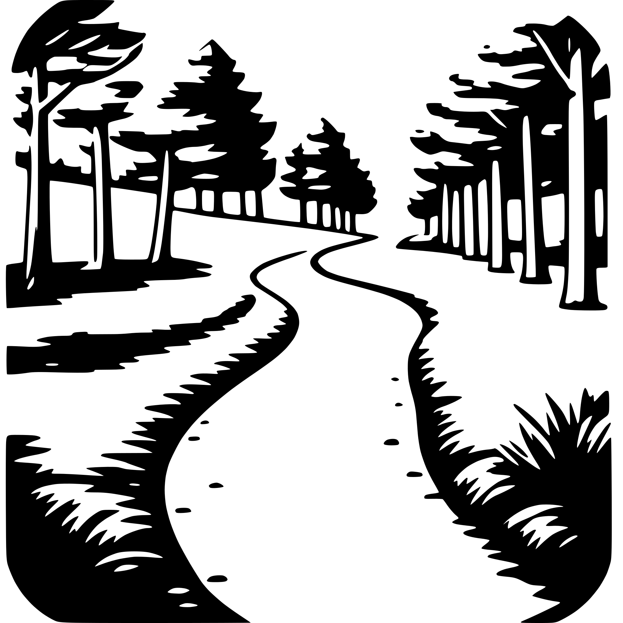 AI-generated SVG of 'woodland path'