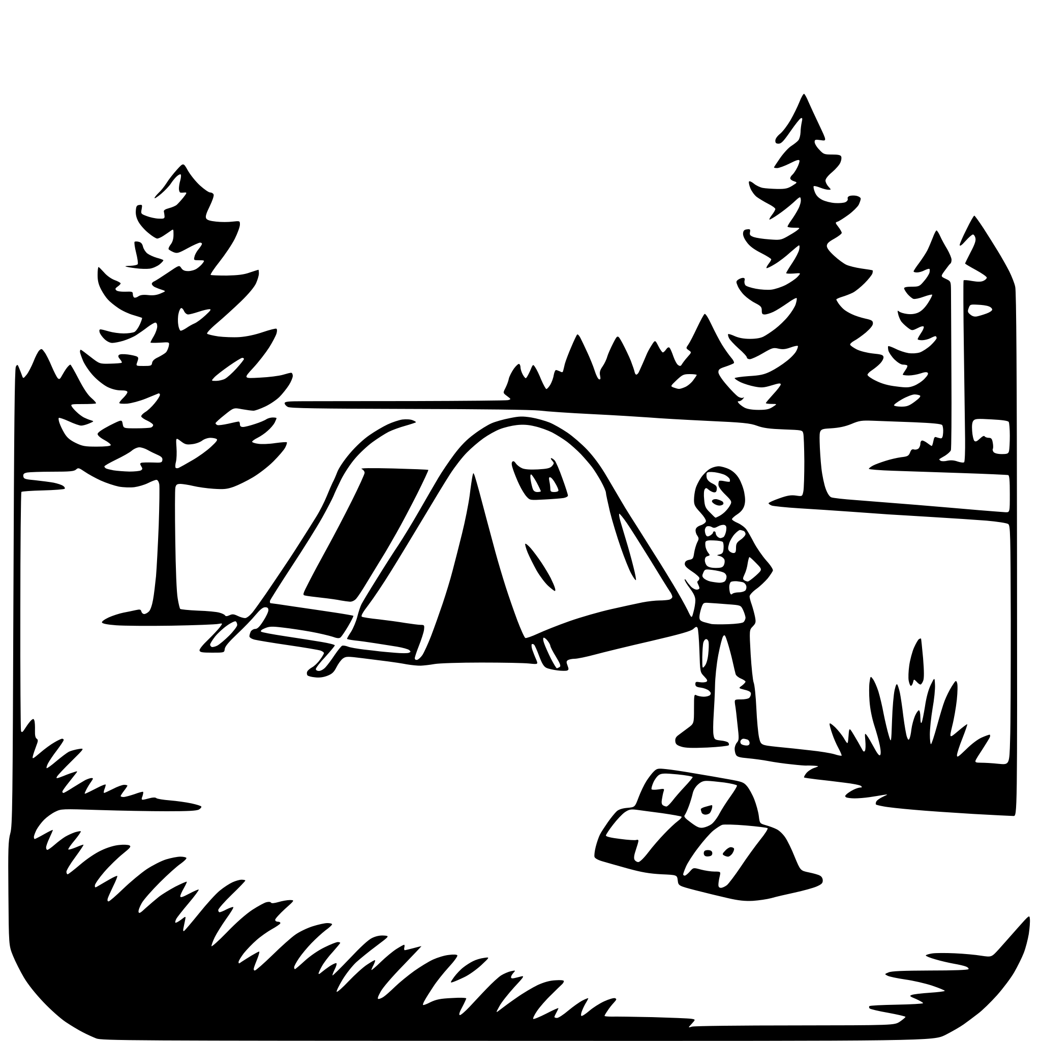 AI-generated SVG of a camping in national park