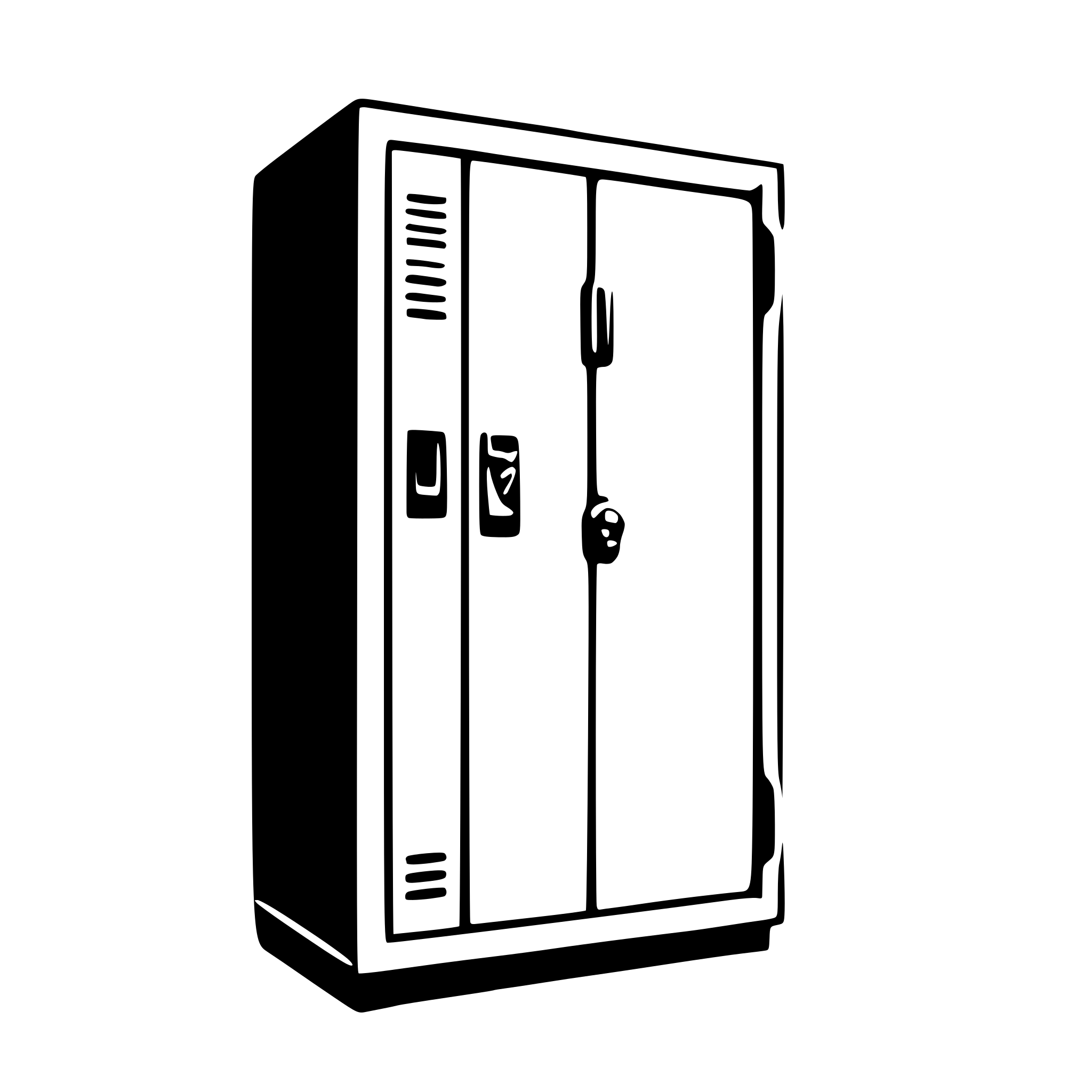AI-generated SVG of a single locker outline line drawing simple