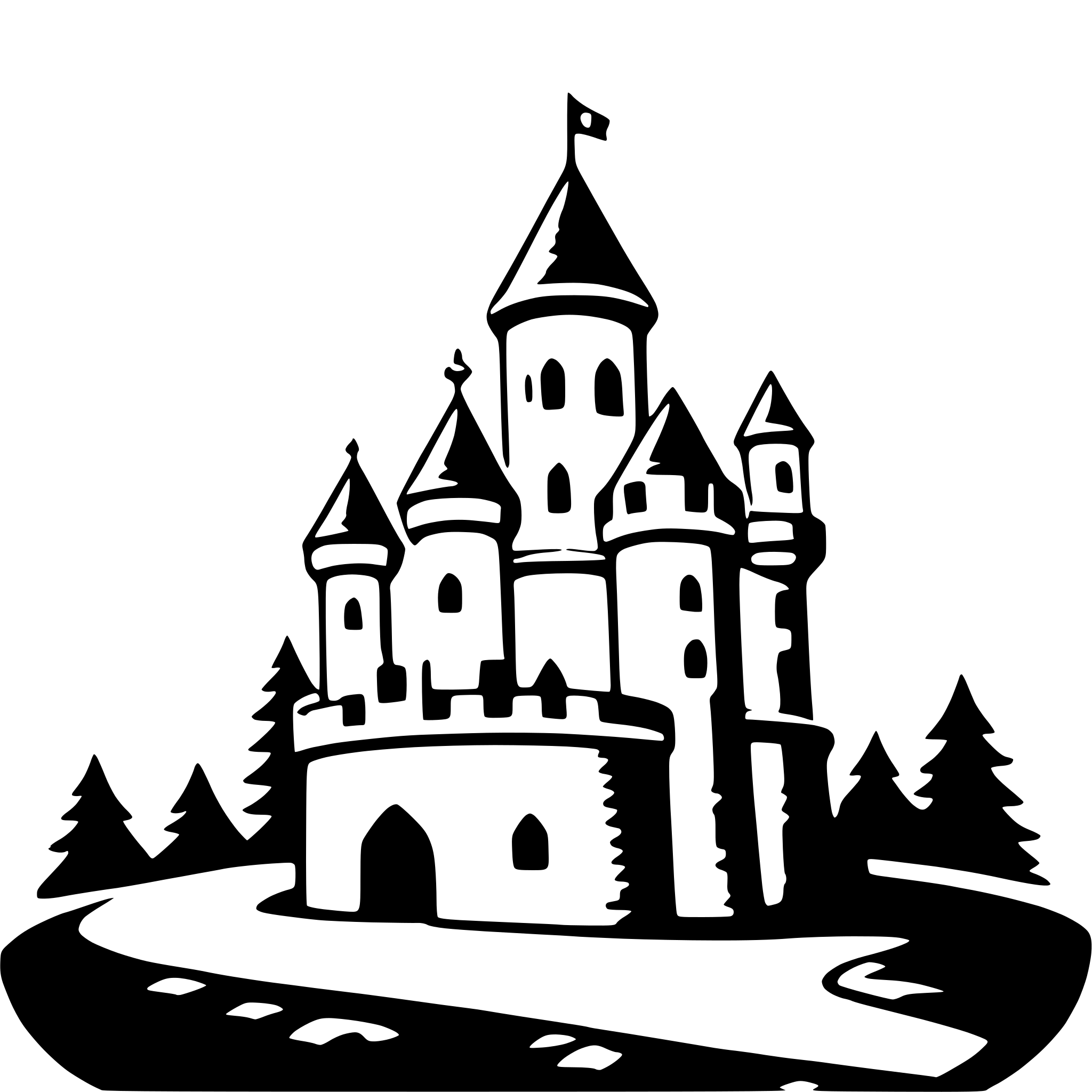 AI-generated SVG of 'fairytale castle'