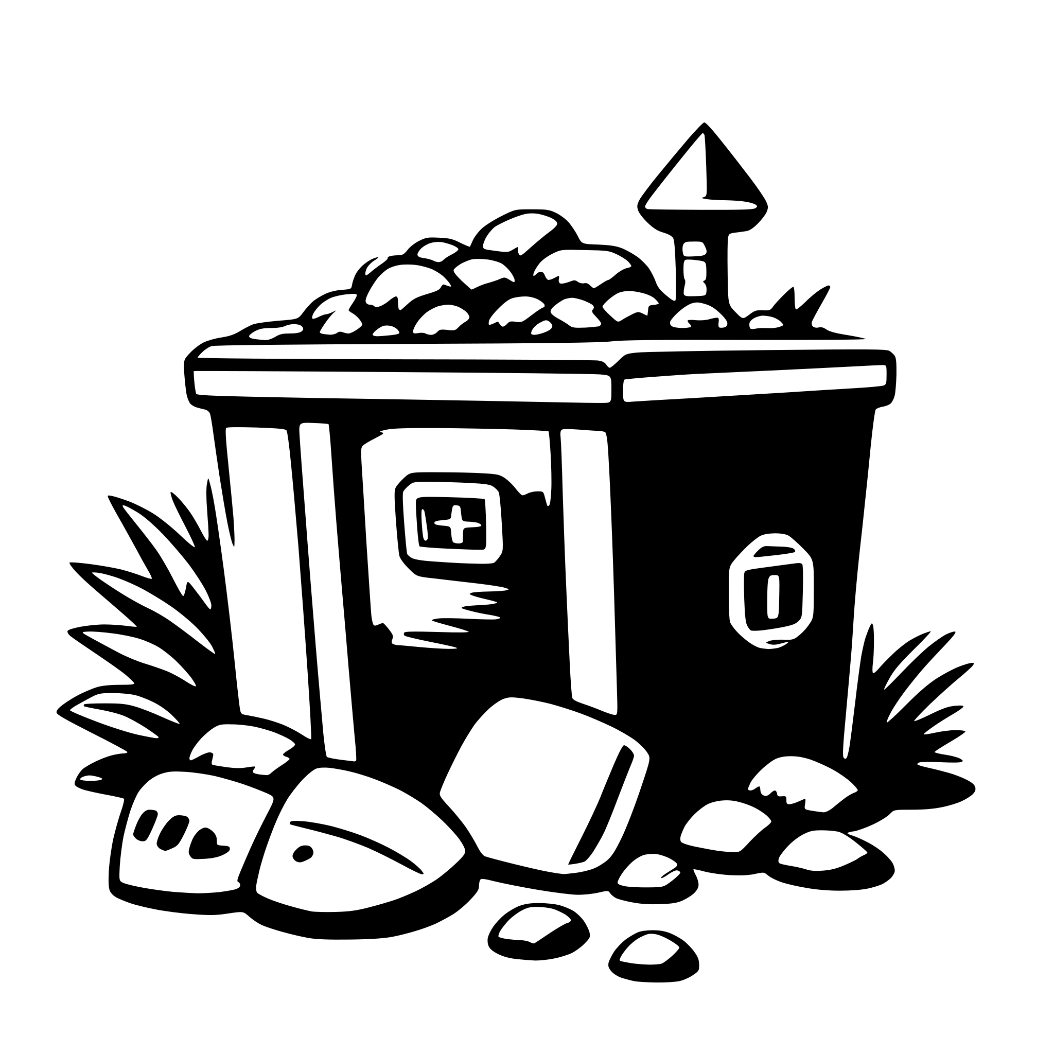 AI-generated SVG of a treasure hunt