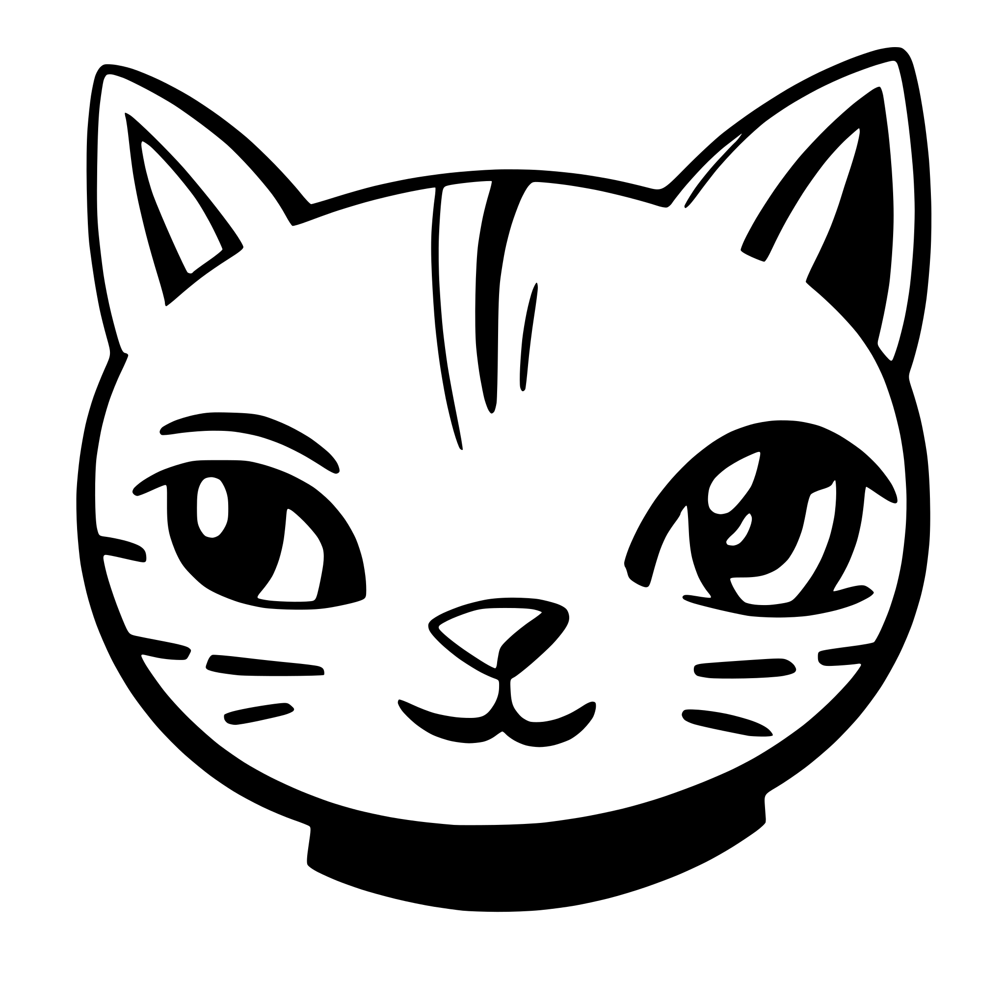 AI-generated SVG of a cat tabby Its eyes are closed (making a please eye)and its nose is pink. The background is blurred, making the cat the focal point of the image. The color is white, while there are a exclave a circle in ear to face which color orange in a front facing AI-generated SVG of a cat tabby Its eyes are closed (making a please eye)and its nose is pink. The background is blurred, making the cat the focal point of the image. The color is white, while there are a exclave a circle in ear to face which color orange in a front facing
