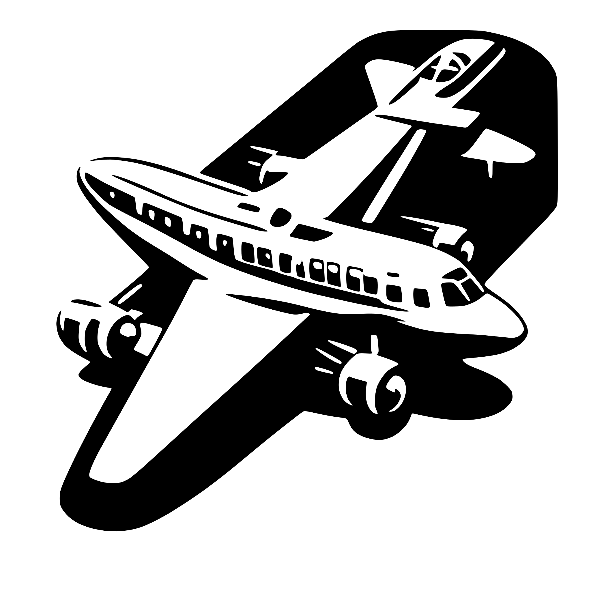 AI-generated SVG of a plane up view