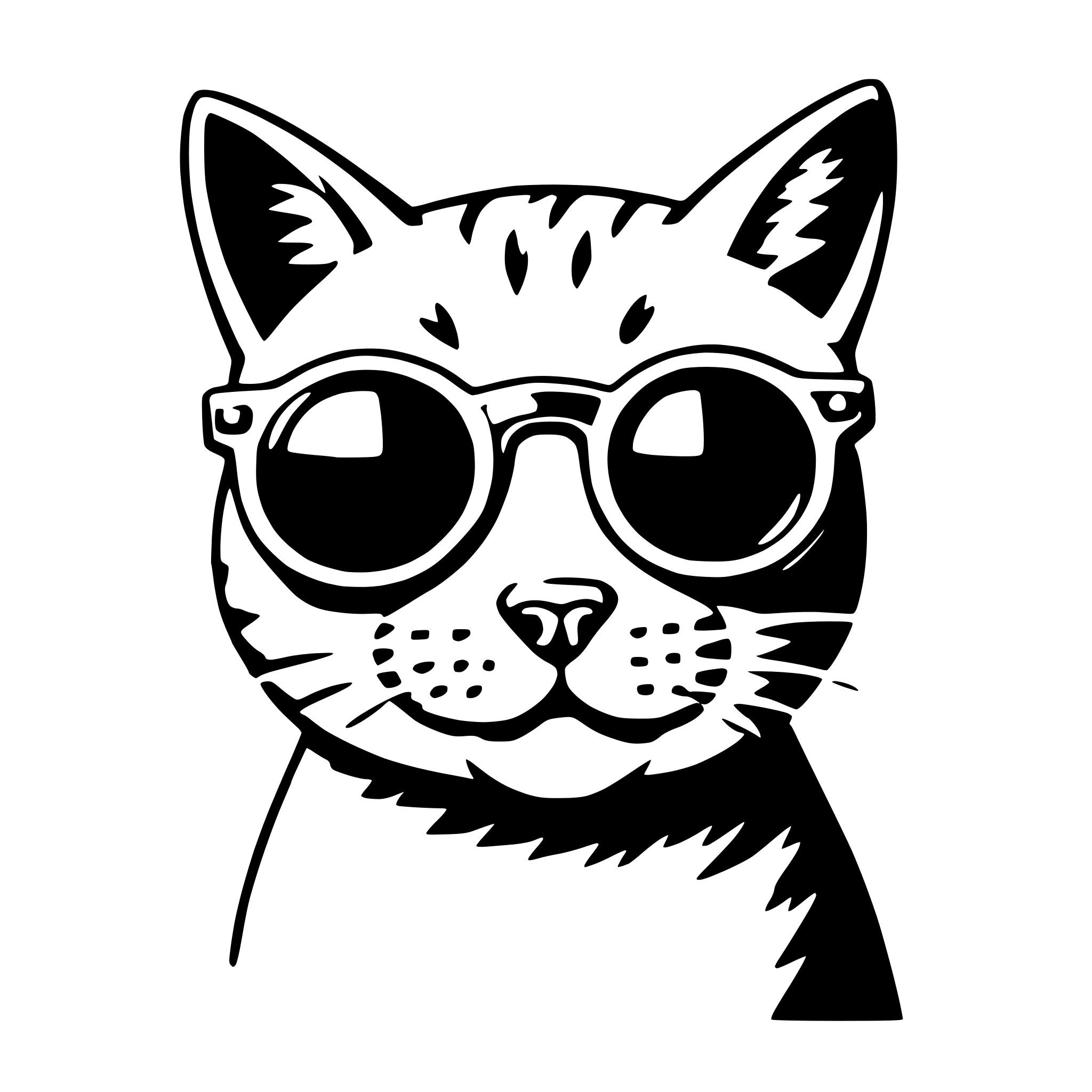 AI-generated SVG of a cat wearing sunglasses