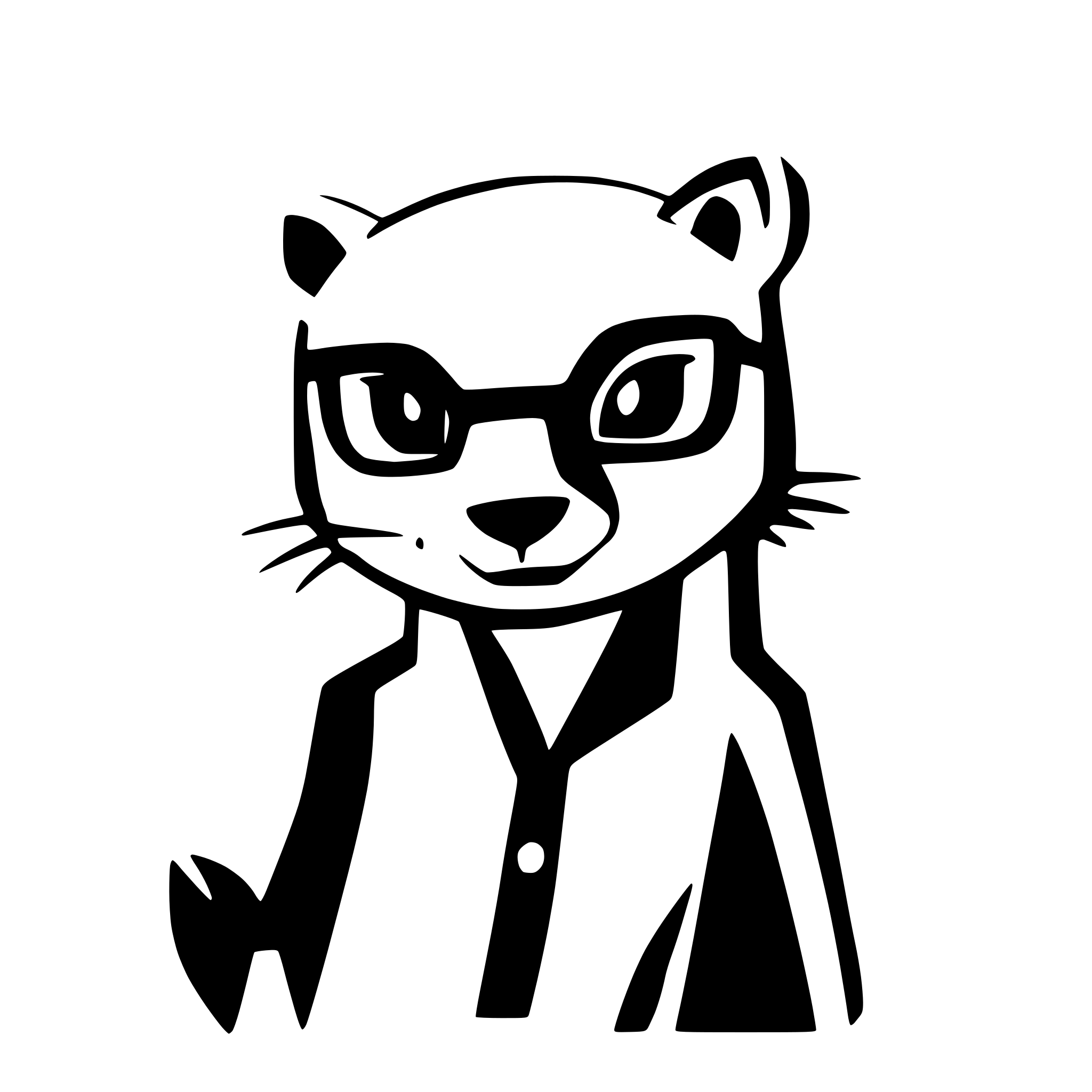 AI-generated SVG of a otter wearing sunglasses