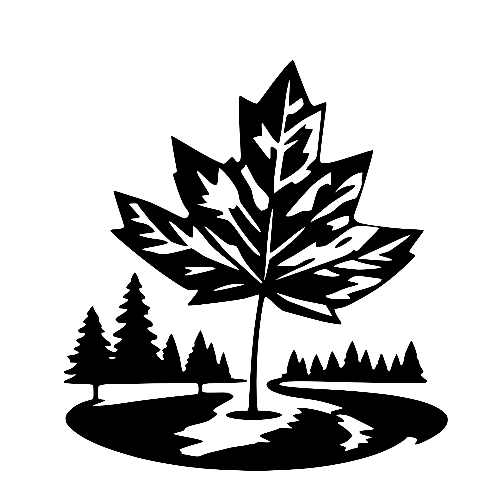 AI-generated SVG of a colorfull illusion canada