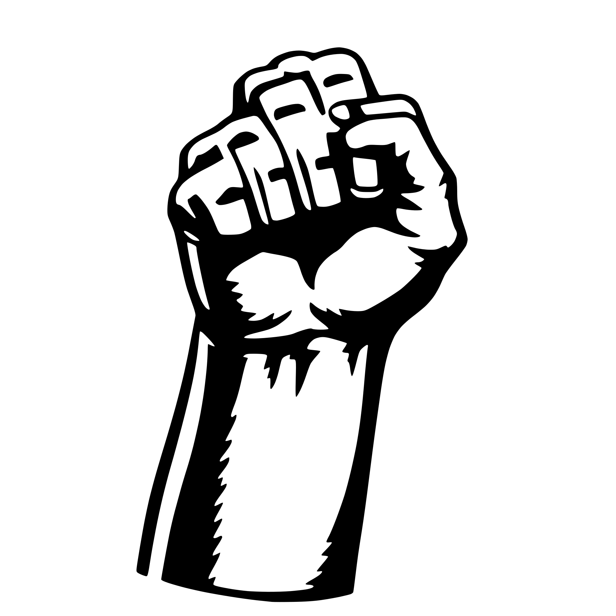 AI-generated SVG of a bicep flex hand