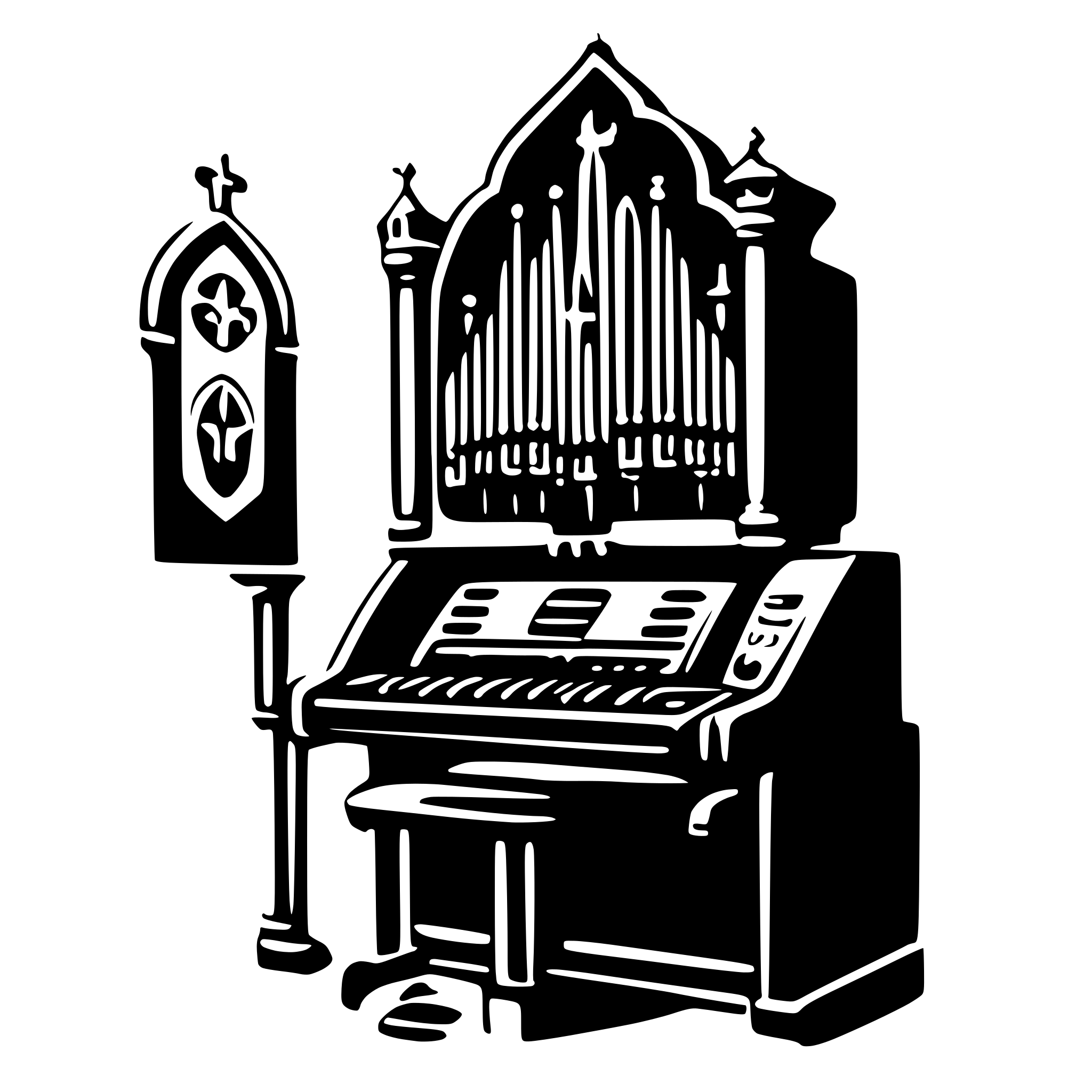 AI-generated SVG of 'church organ'