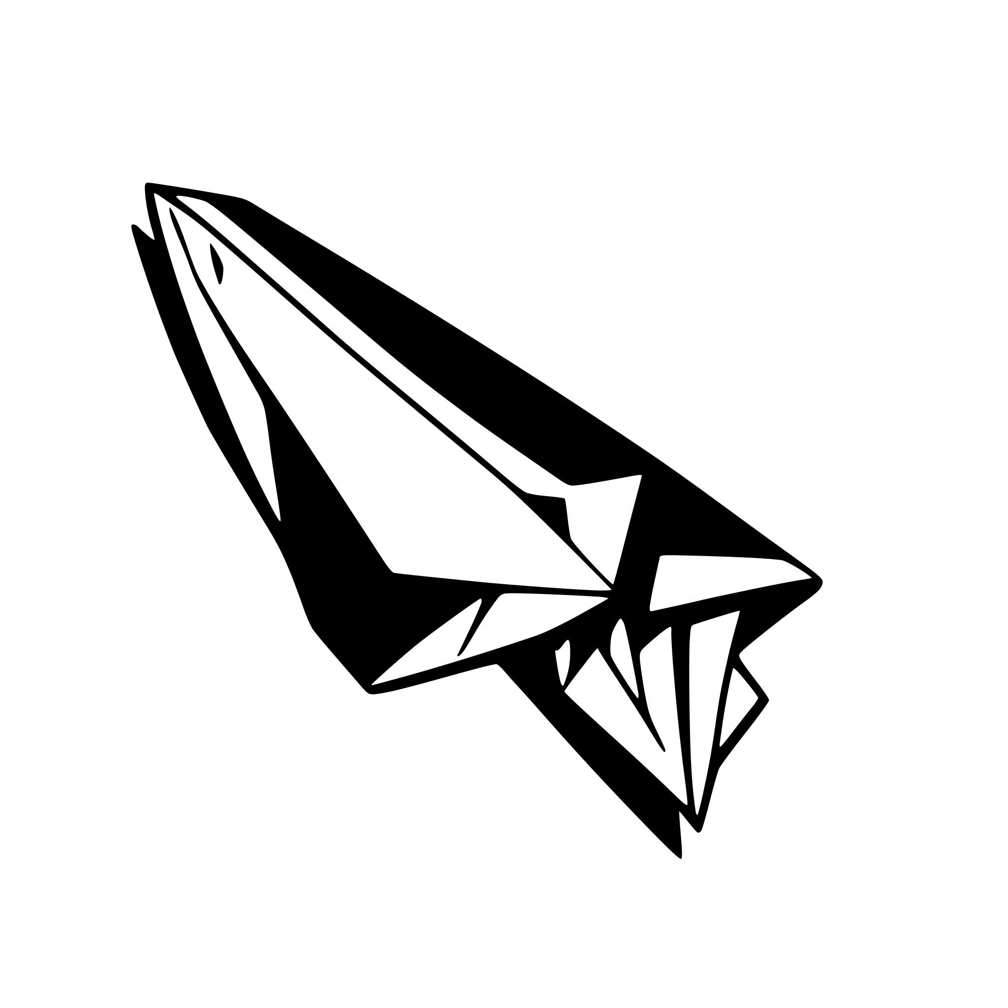 AI-generated SVG of a paper plane illustration with clean lines.