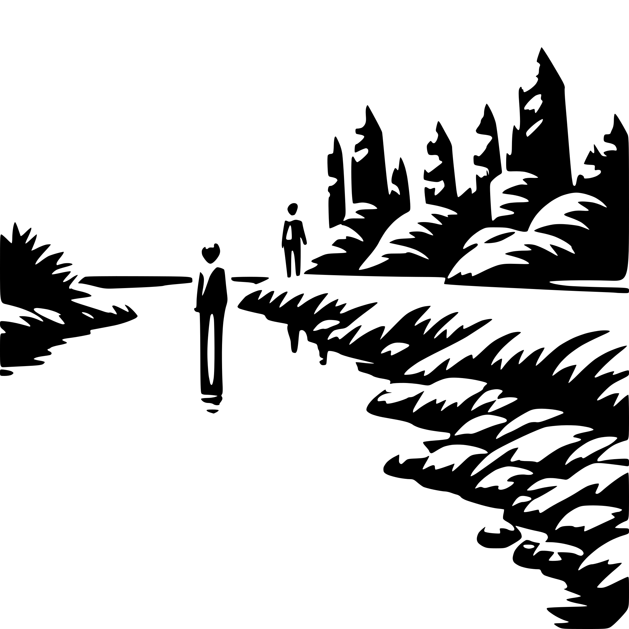 AI-generated SVG of 'a simple illustration of a riverbank with some people face down in the water'