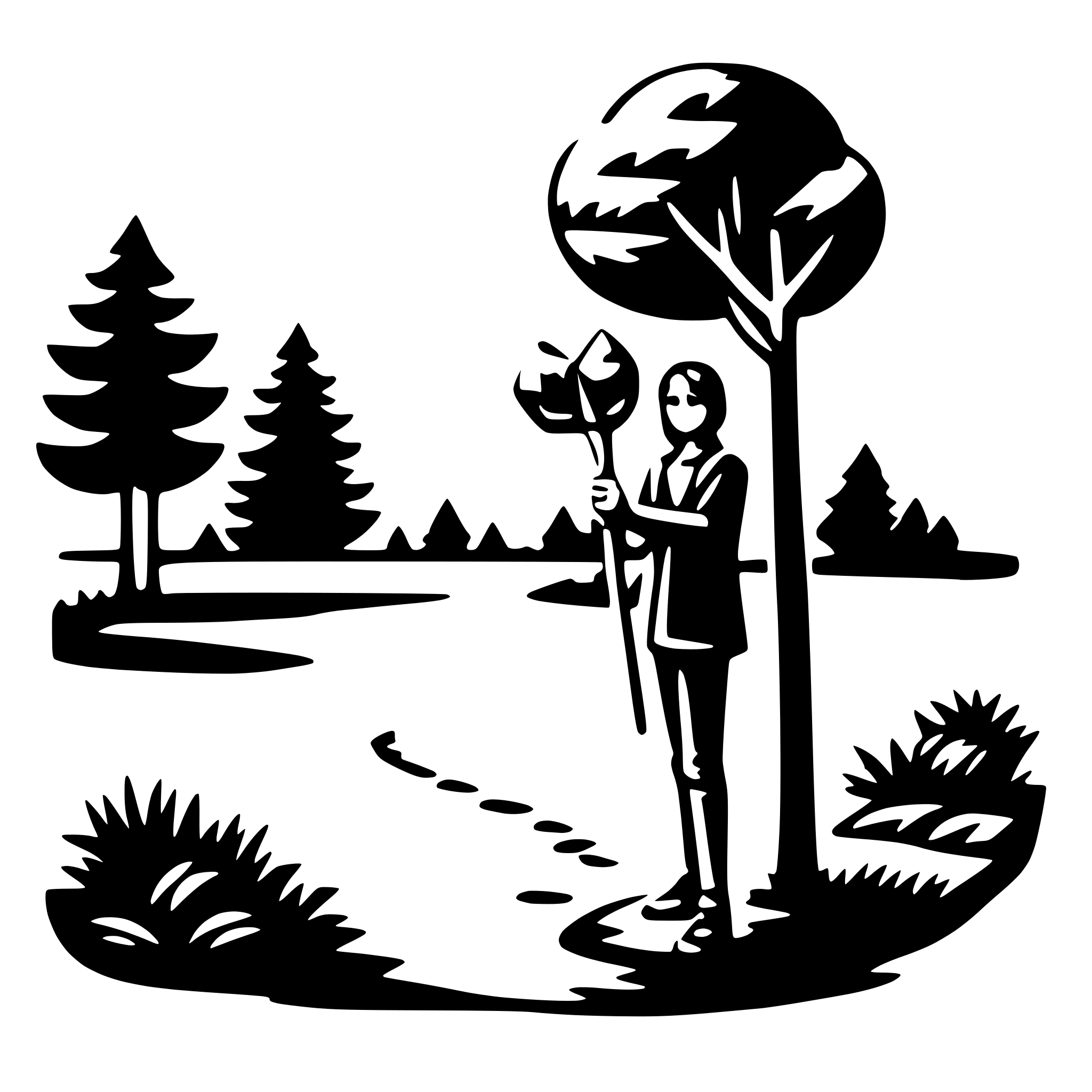 AI-generated SVG of a nature lover