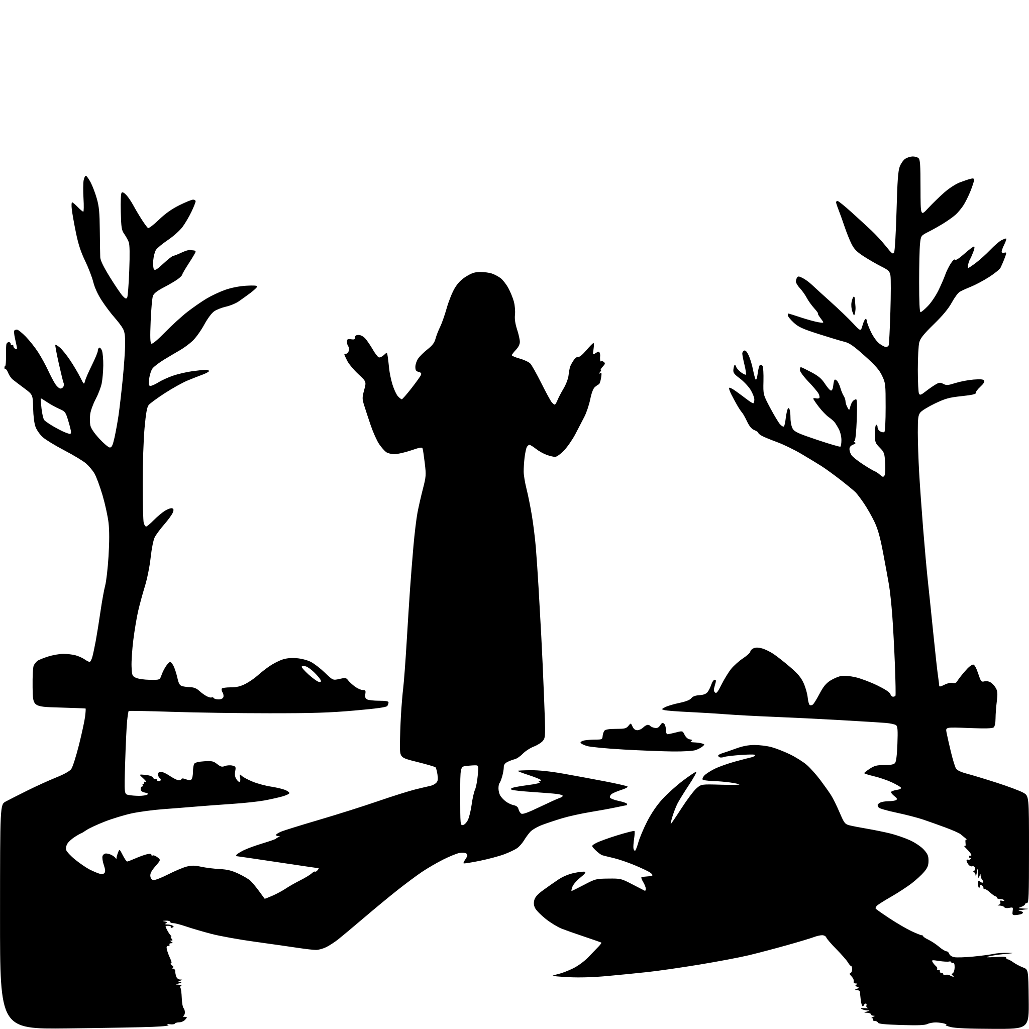 AI-generated SVG of a He is risen; empty tomb, Christ