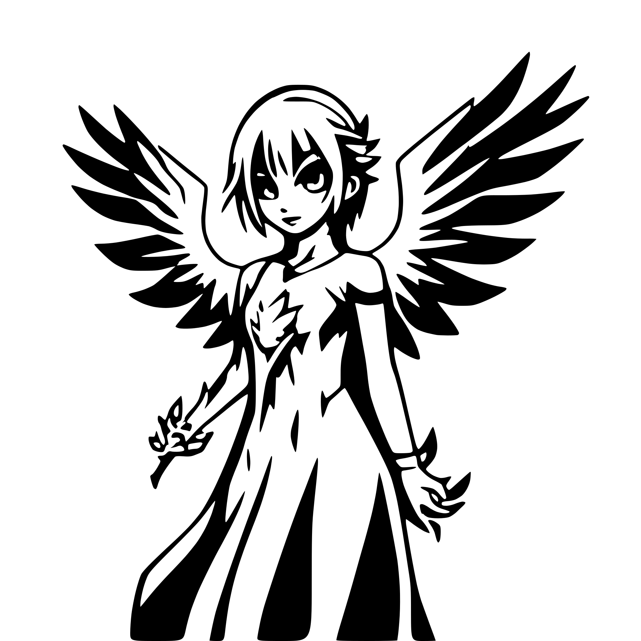 AI-generated SVG of a phoenix rising from ashes