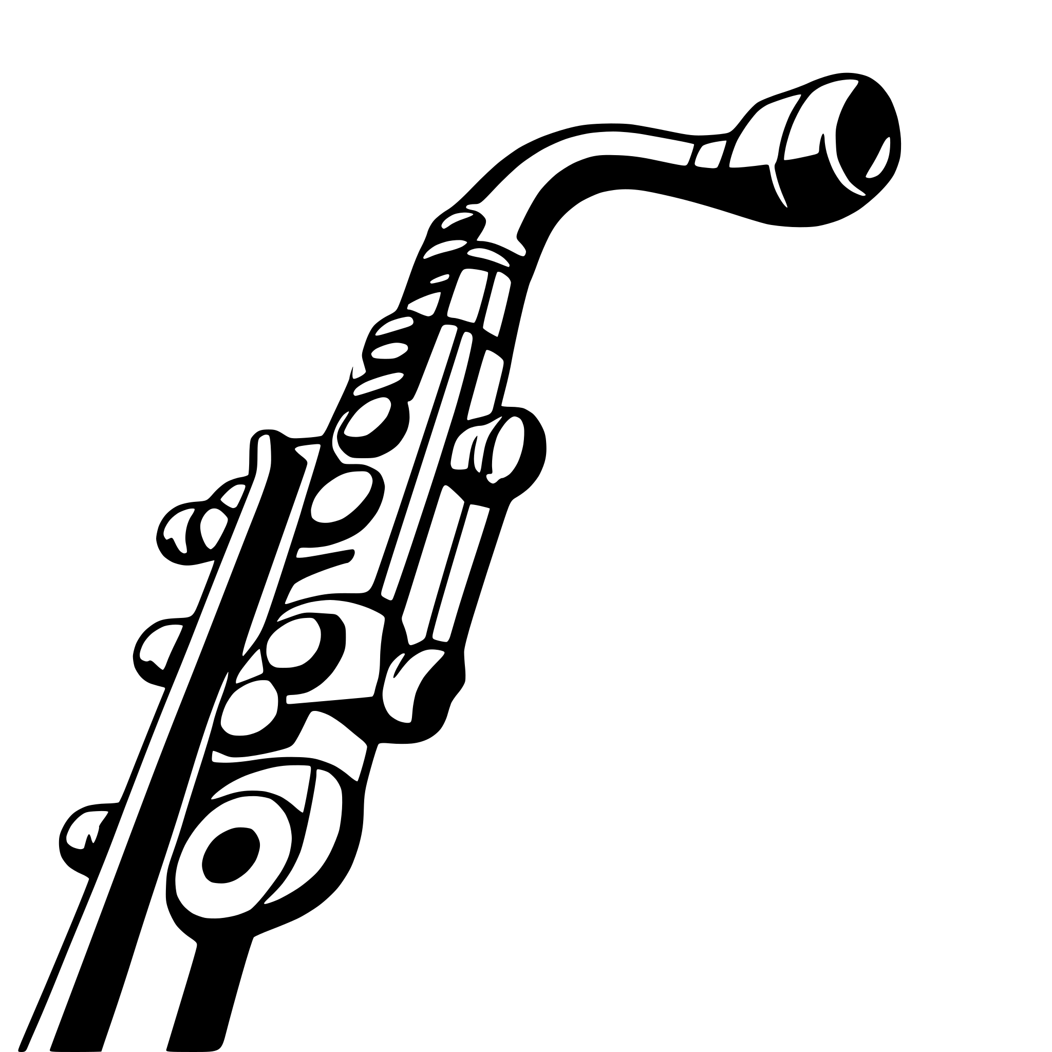 AI-generated SVG of 'Clarinet Line Art'