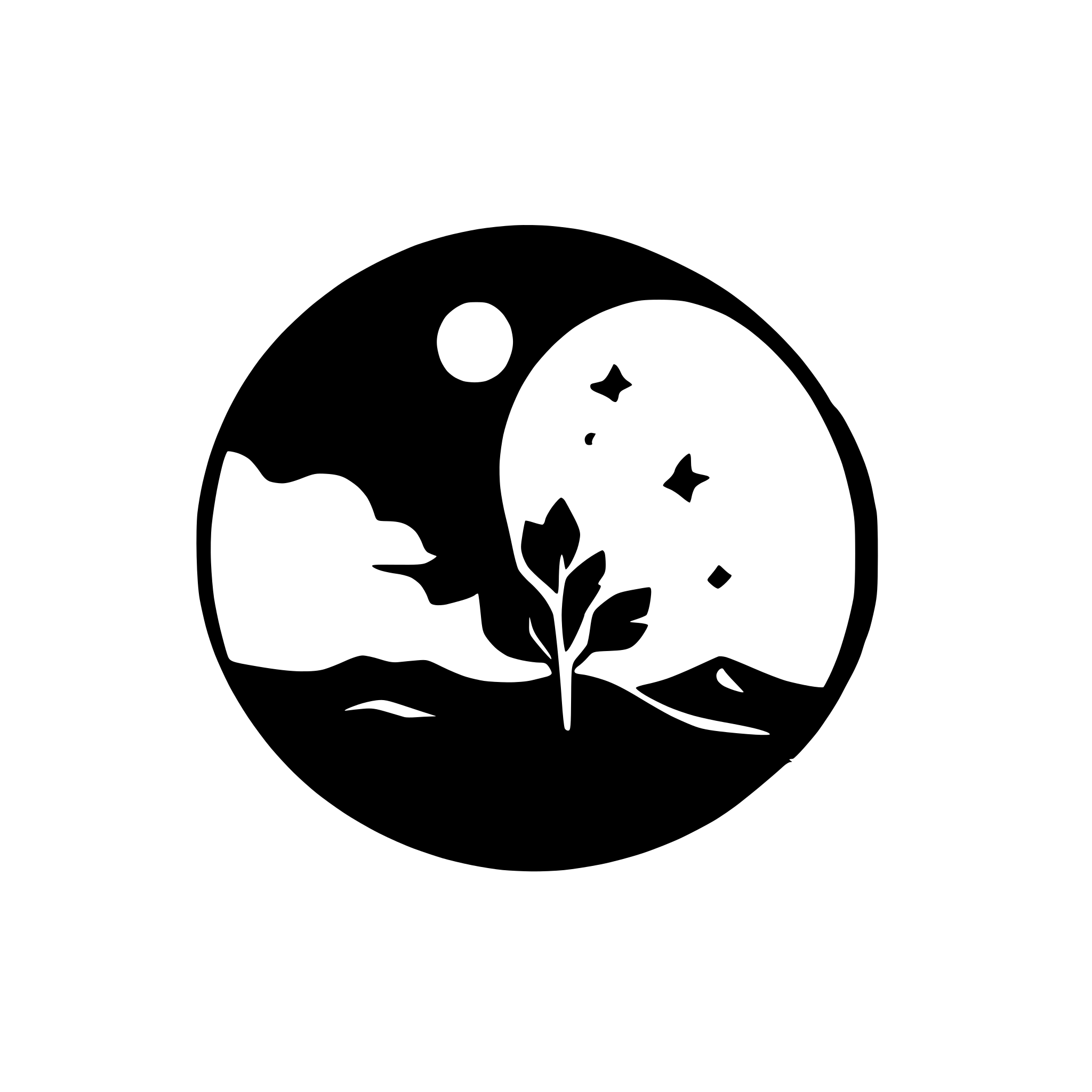 AI-generated SVG of a a picture of sky with clear moon