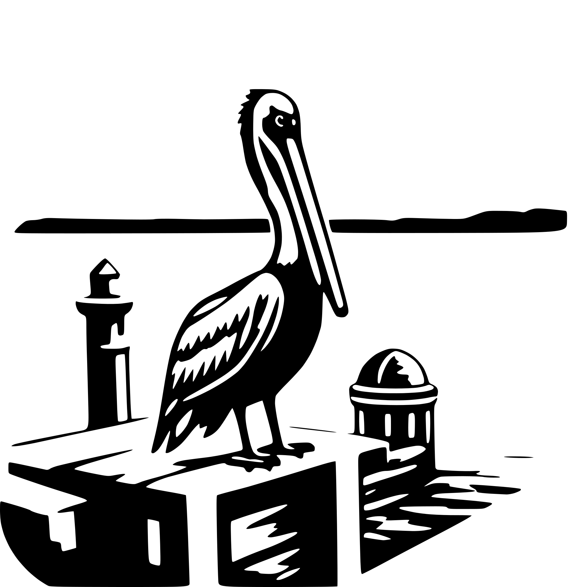 AI-generated SVG of 'pelican on pier'