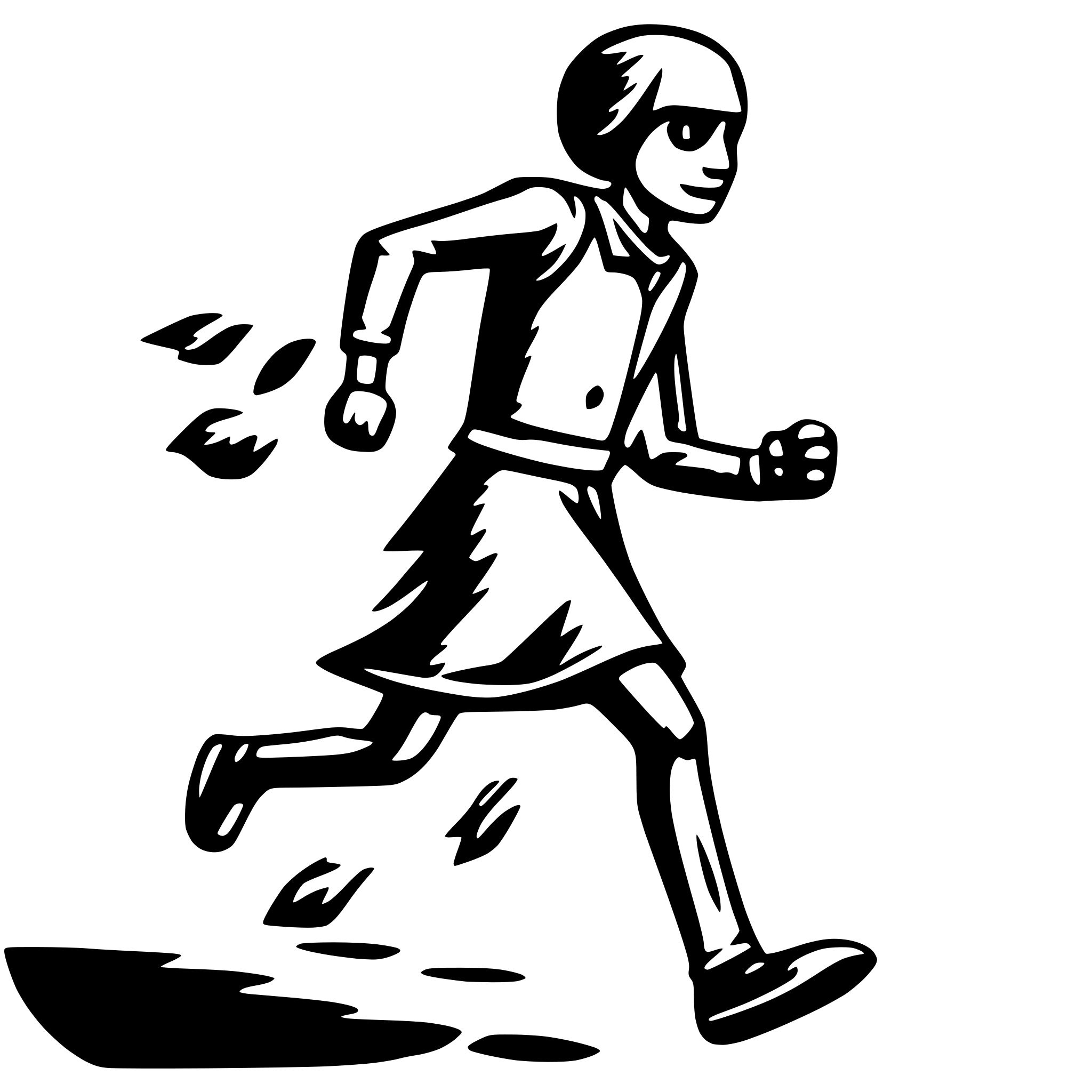 AI-generated SVG of 'stickman running animated'