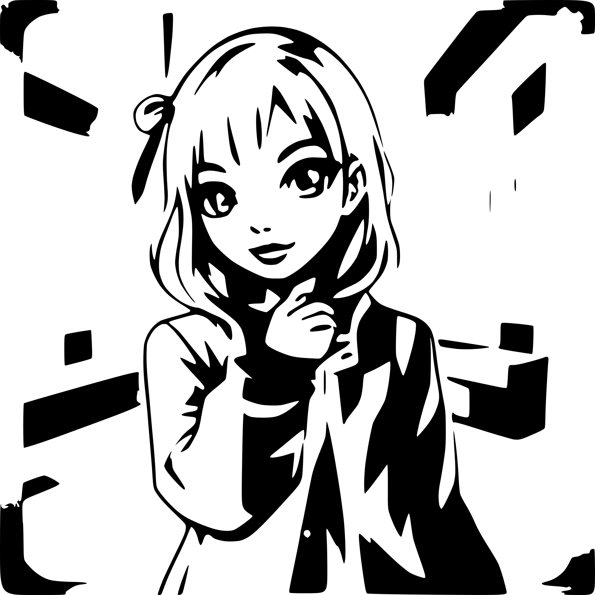 AI-generated SVG of 'girl painting'