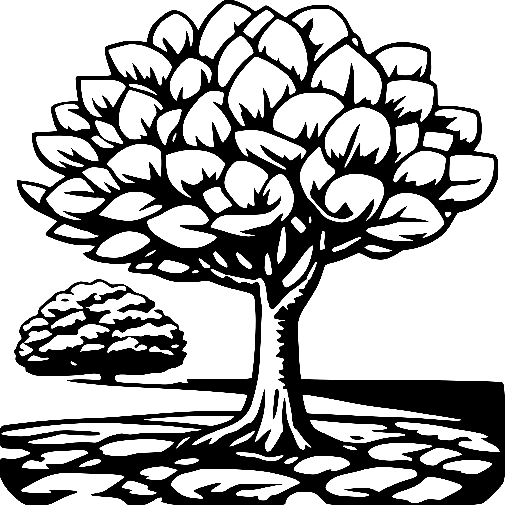 AI-generated SVG of a magnolia tree