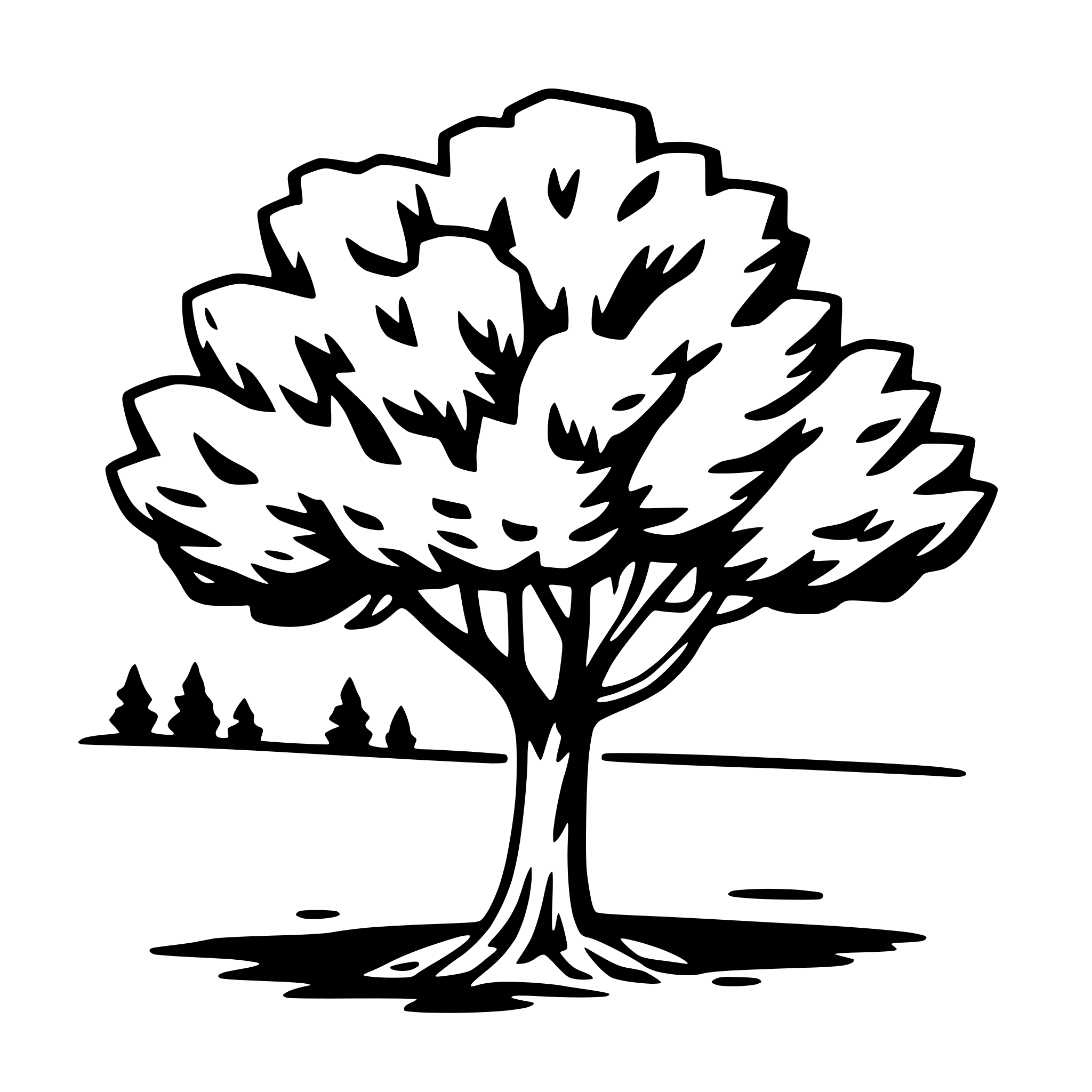 AI-generated SVG of 'willow tree'
