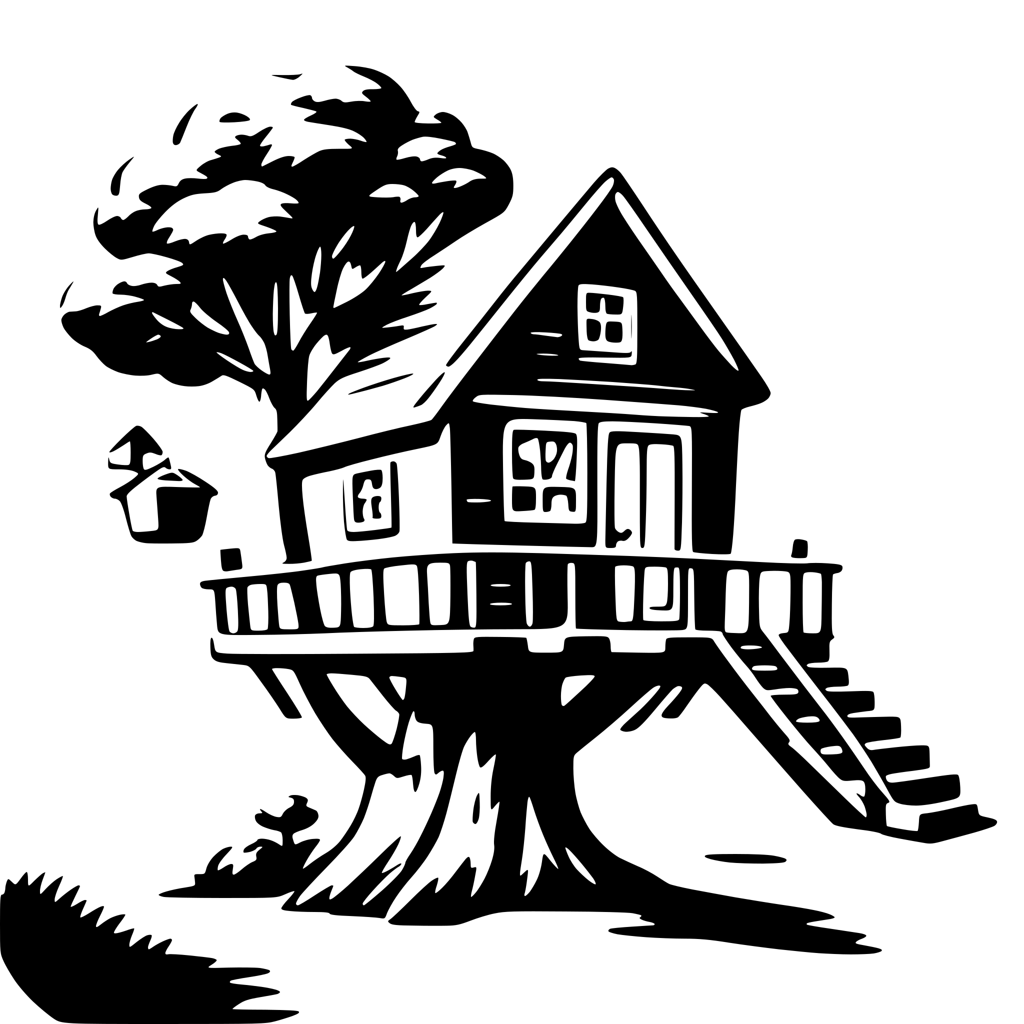 AI-generated SVG of 'treehouse'