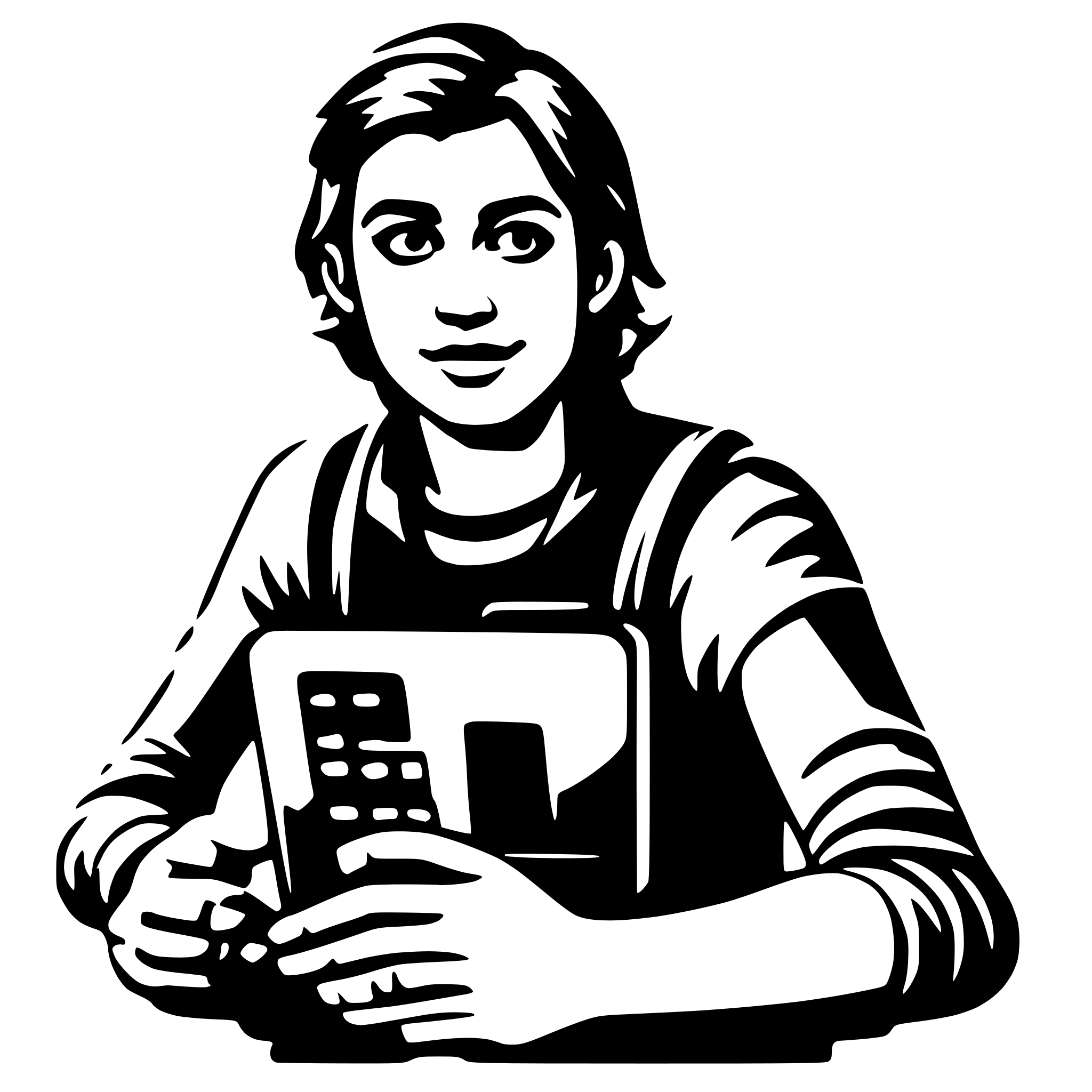 AI-generated SVG of 'creative tech guy'