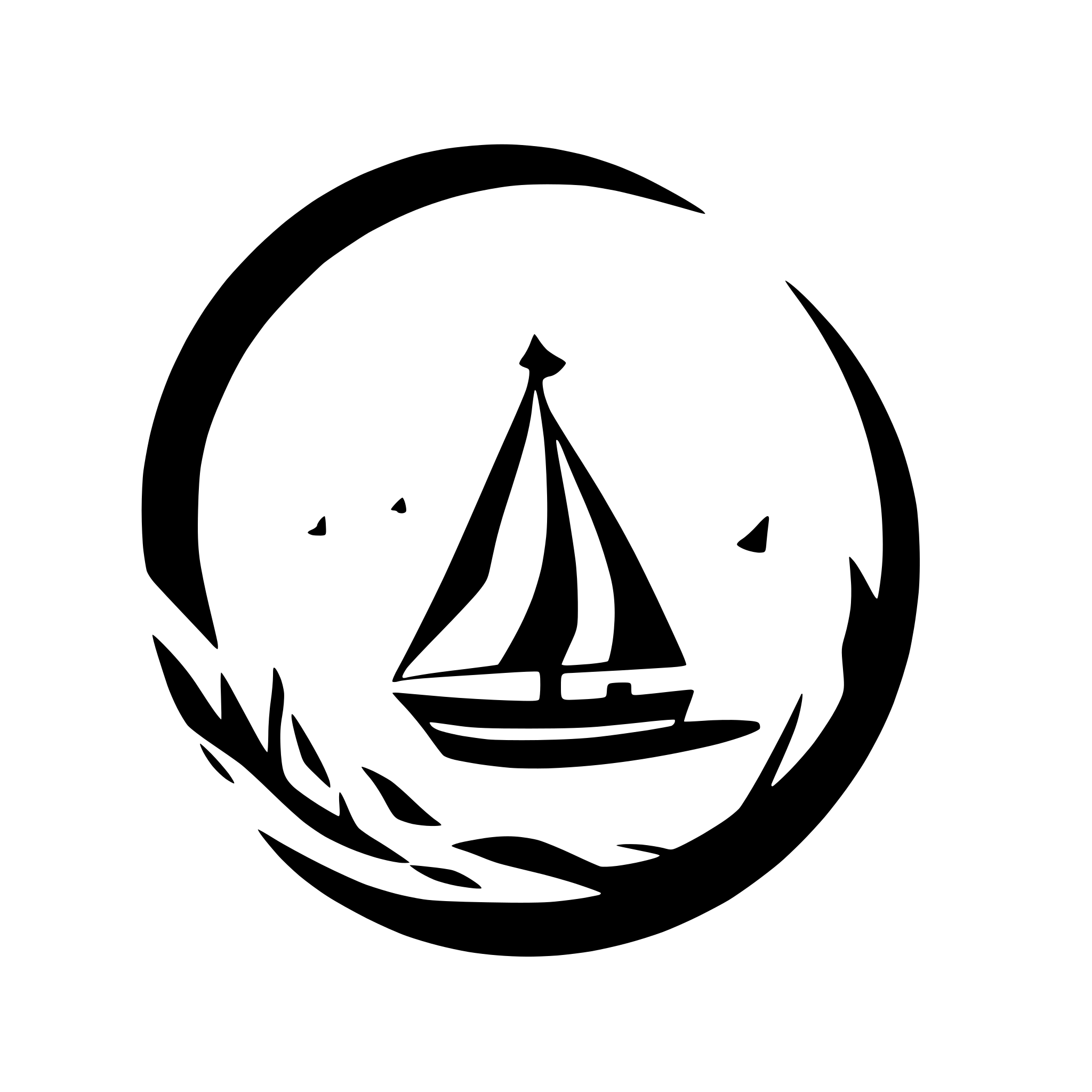 AI-generated SVG of a sailing boat at sunset