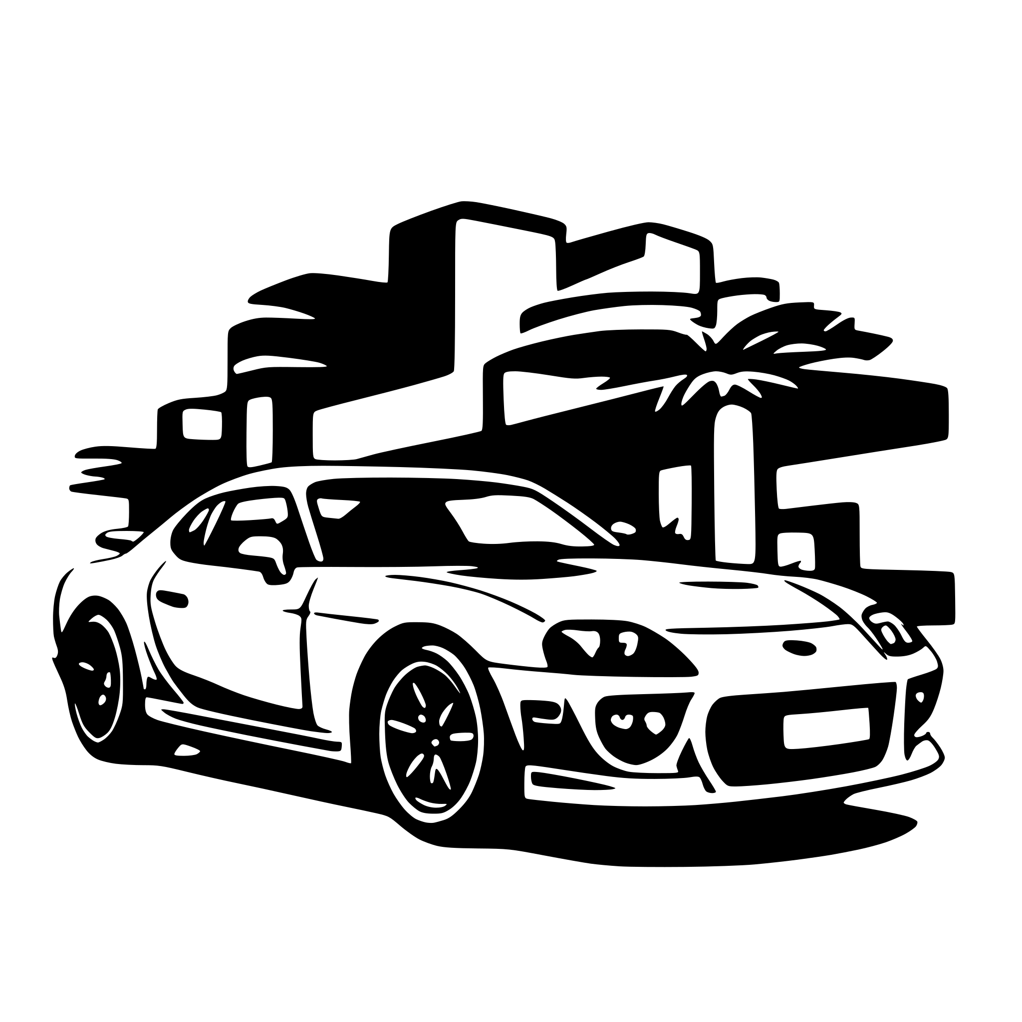 AI-generated SVG of a toyota supra