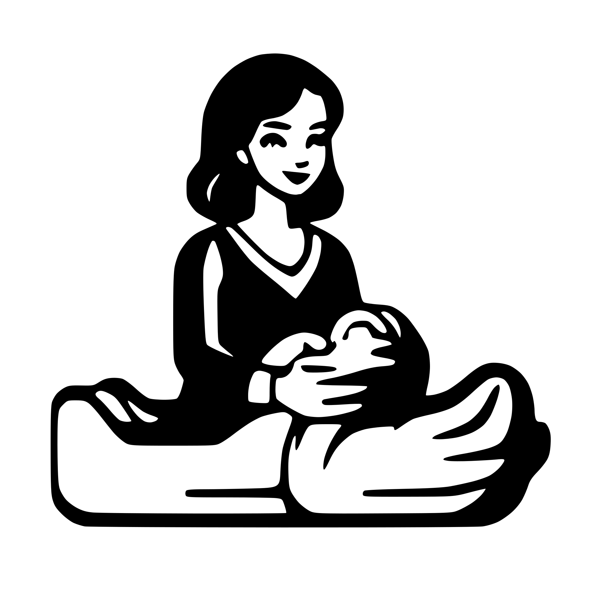 AI-generated SVG of a Woman laying hands on pregnant woman.