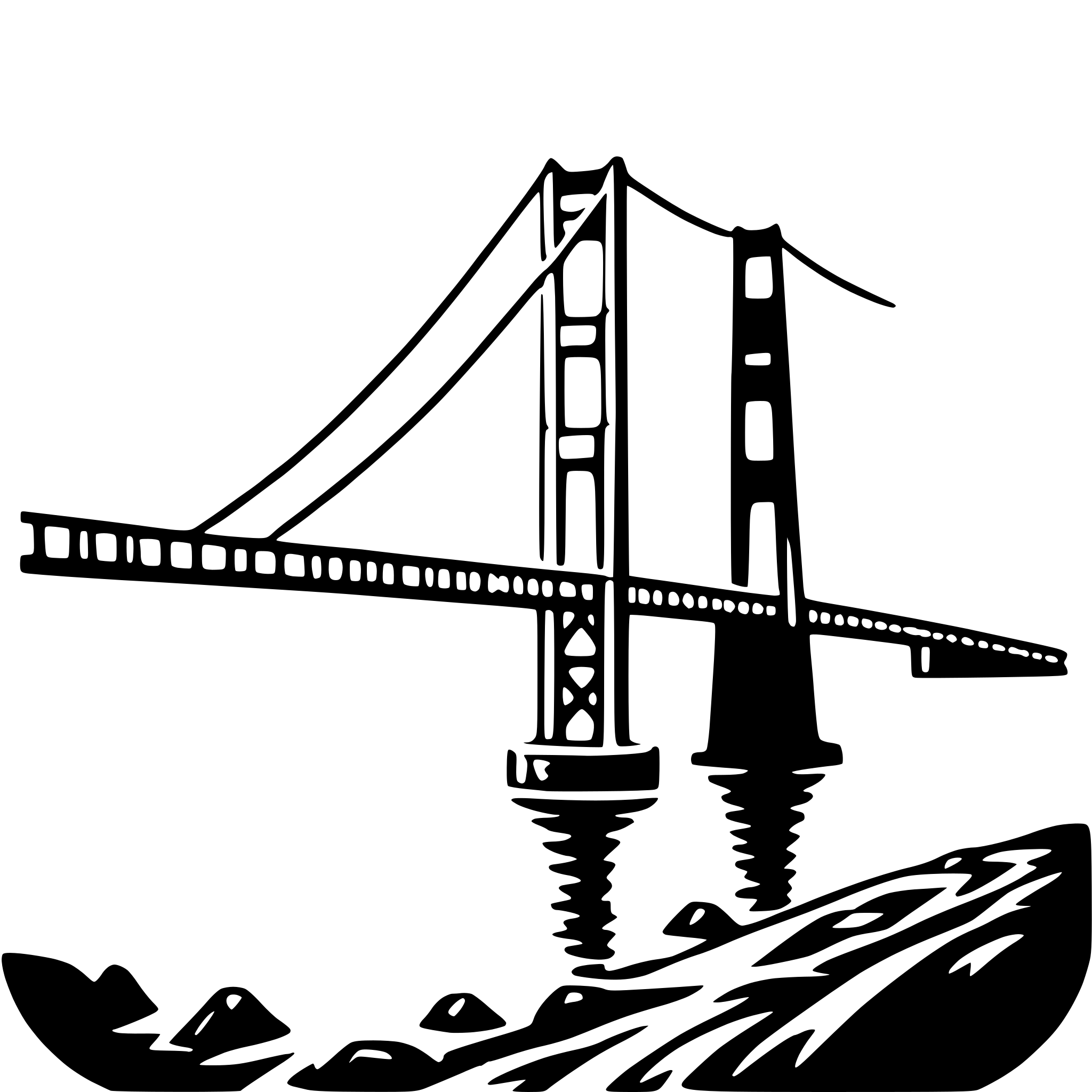 AI-generated SVG of 'golden gate bridge'