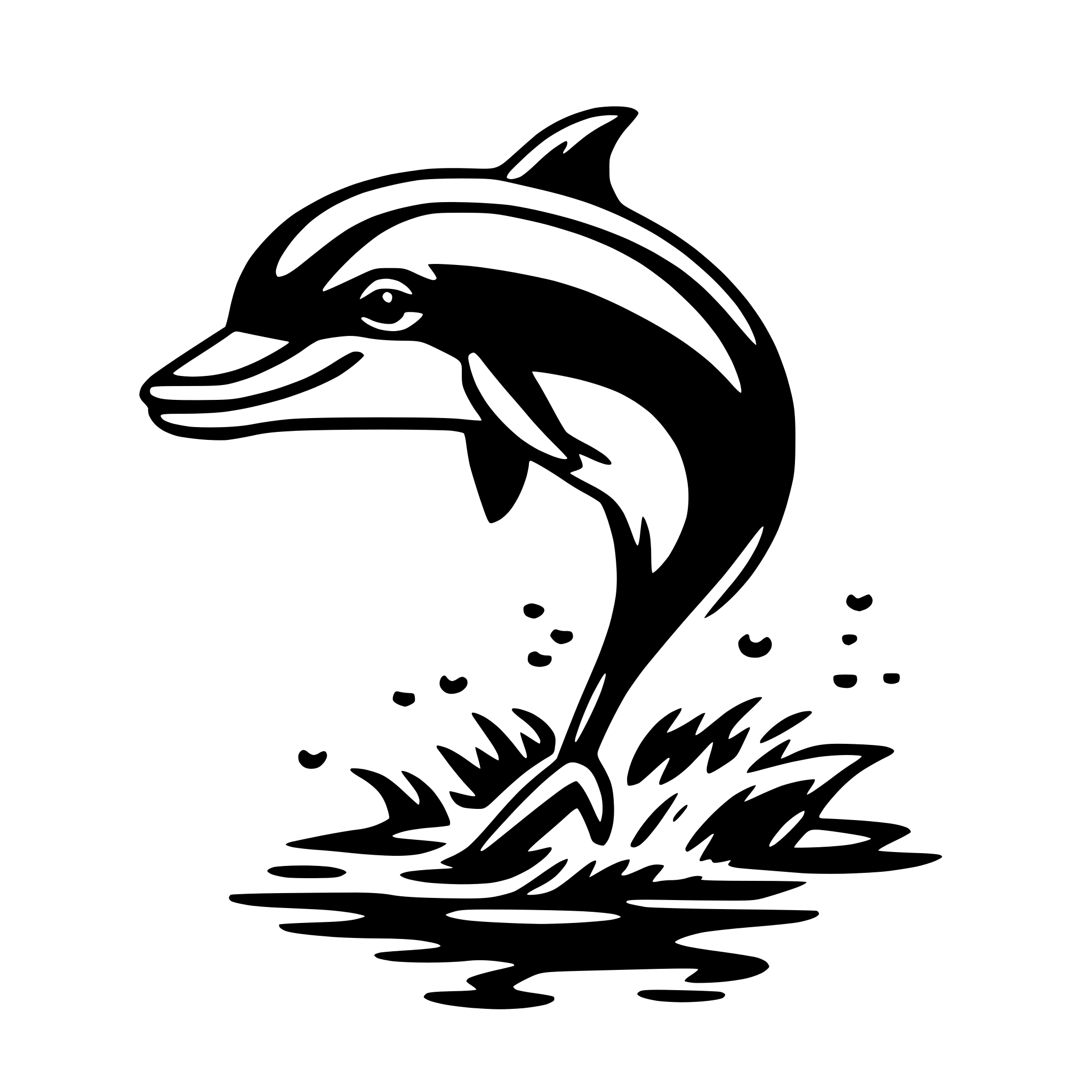 AI-generated SVG of 'dolphin'