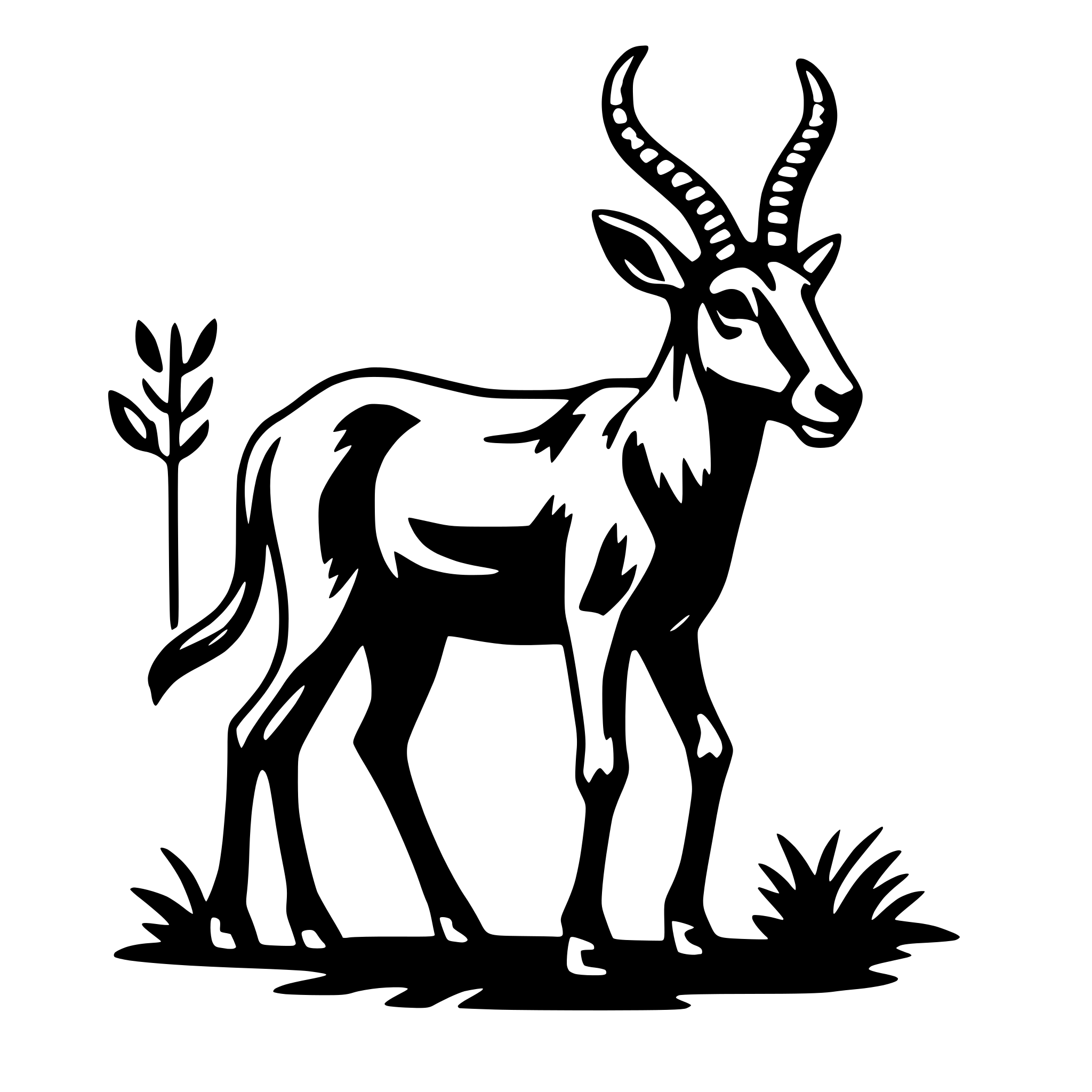 AI-generated SVG of 'antelope'