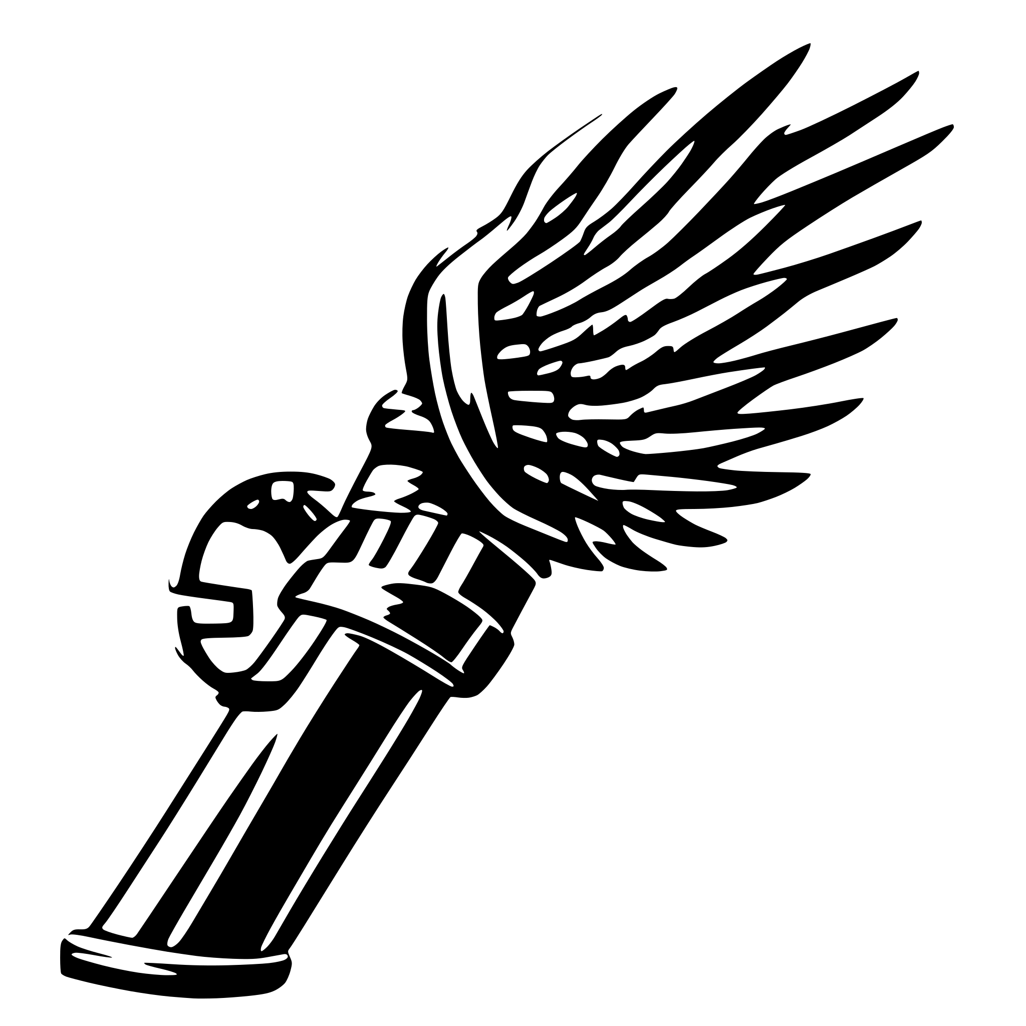 AI-generated SVG of 'Prosthetic arm with wing'