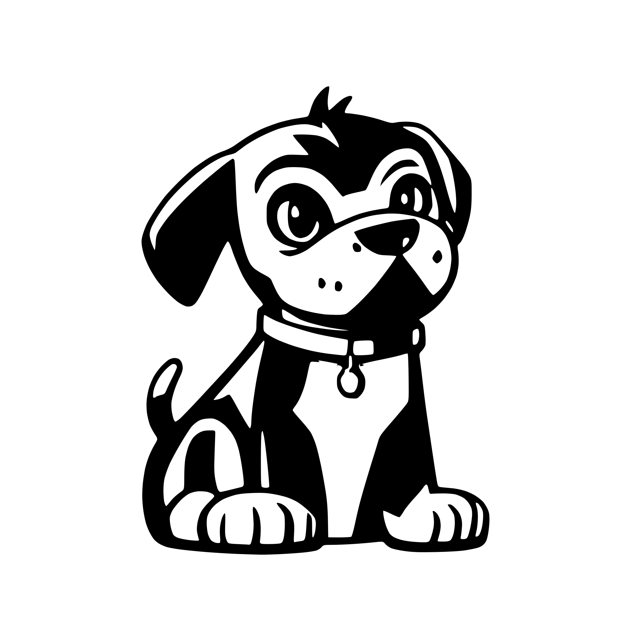 AI-generated SVG of a rottweiler